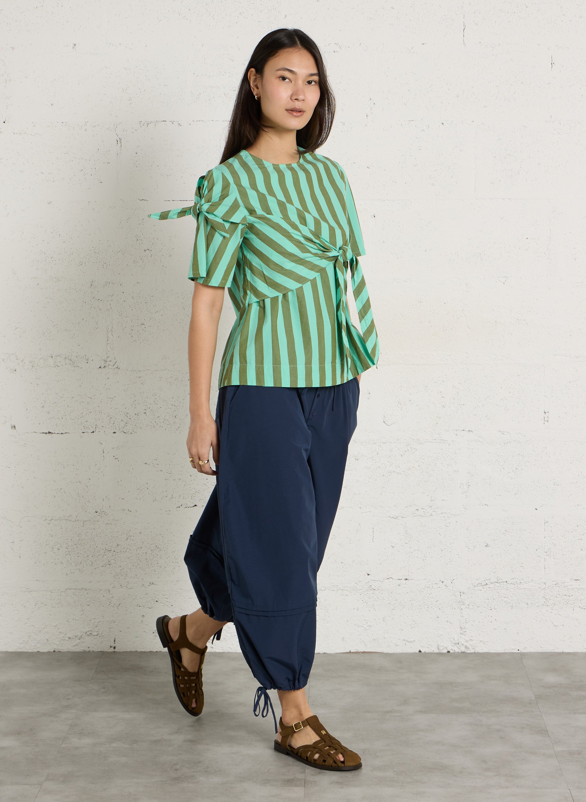 Weites Bio-Baumwolltop DAMSON MADDER Blau