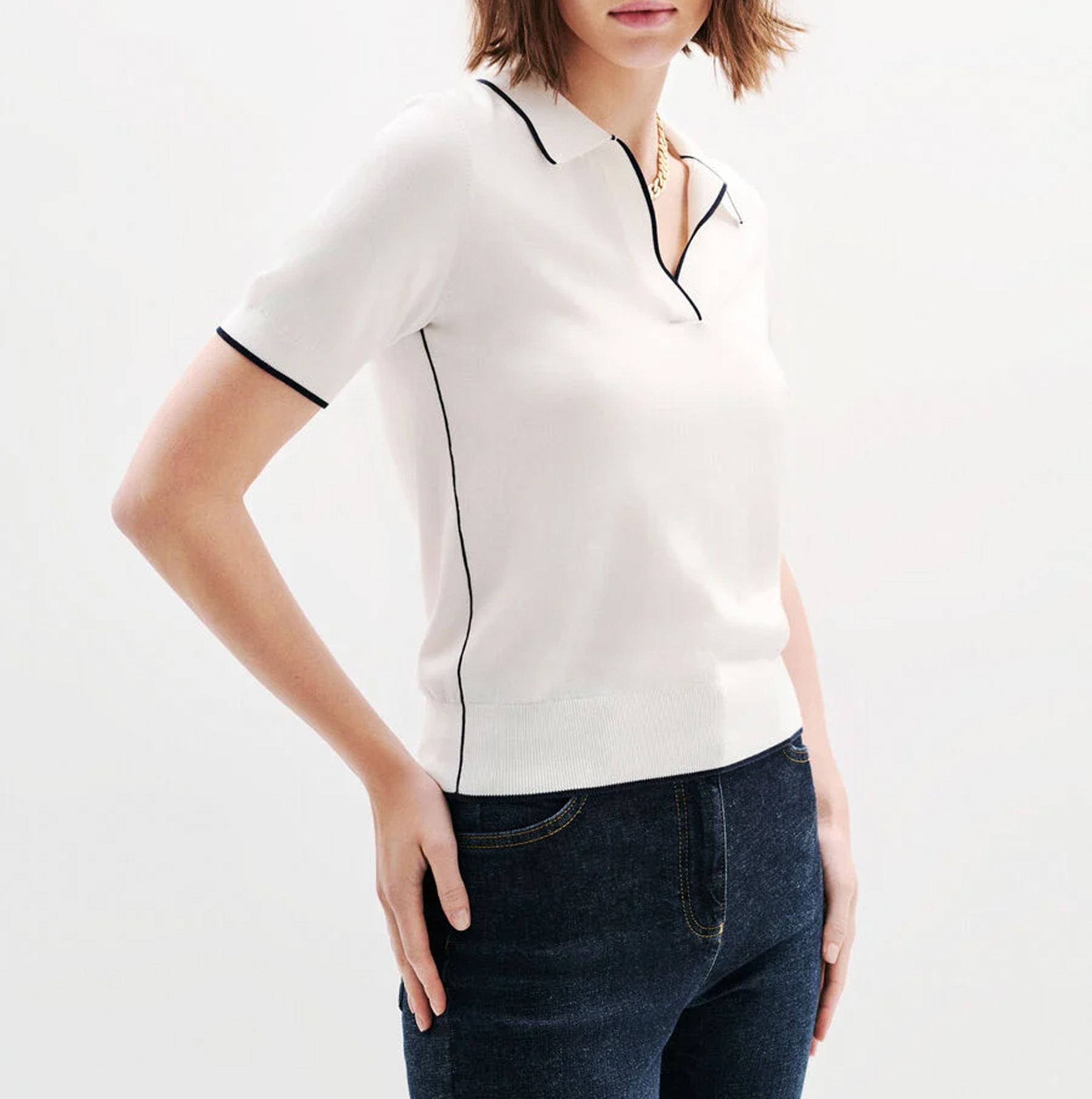 Straight fit classic collar sweater CAROLL