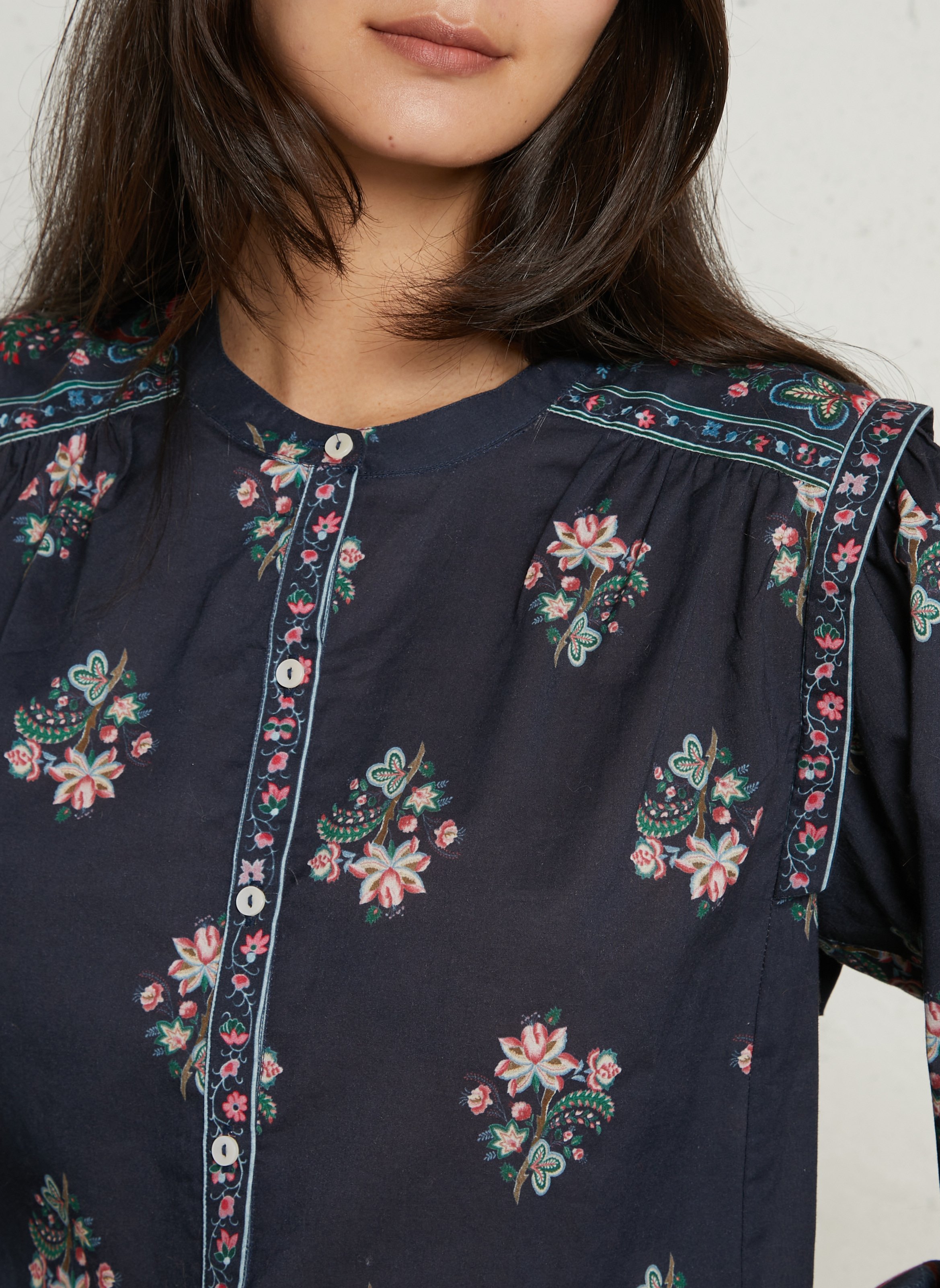 Chemise à imprimé fleuri LOUISE MISHA Noir