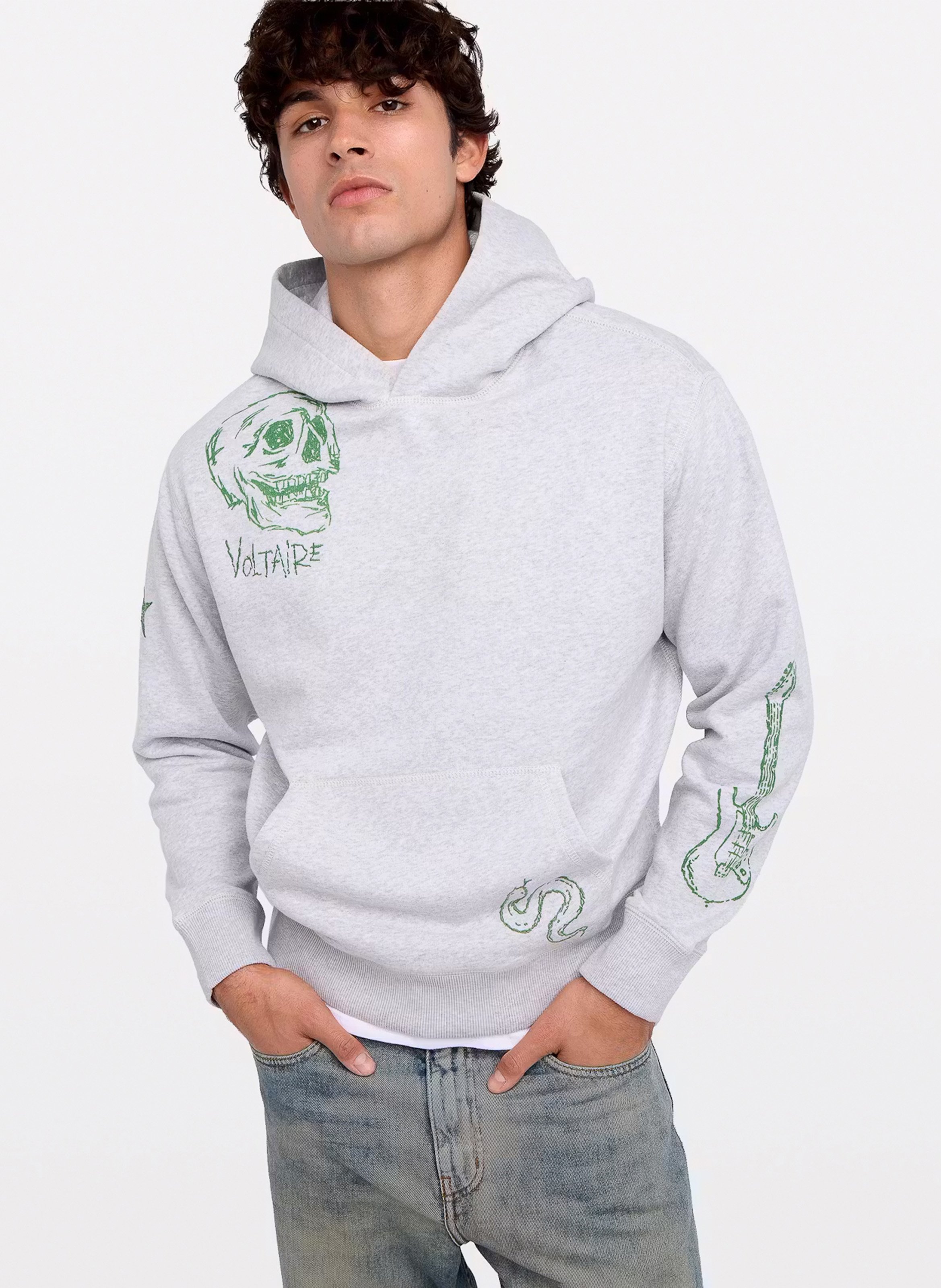 Sudadera de algodón con cuello redondo ZADIG&VOLTAIRE Gris