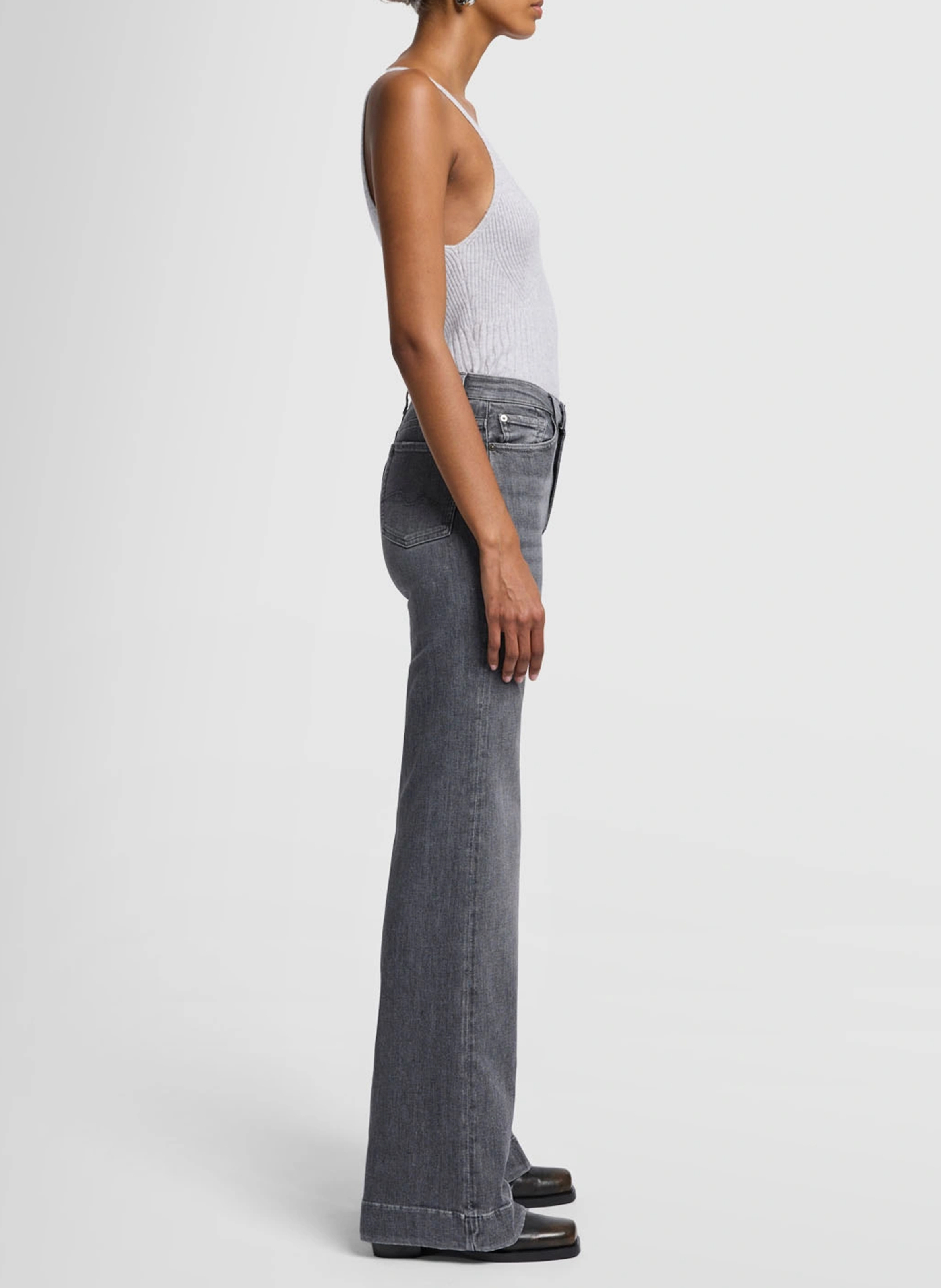 Ausgestellte Jeans mit hohem Bund 7 FOR ALL MANKIND Grau