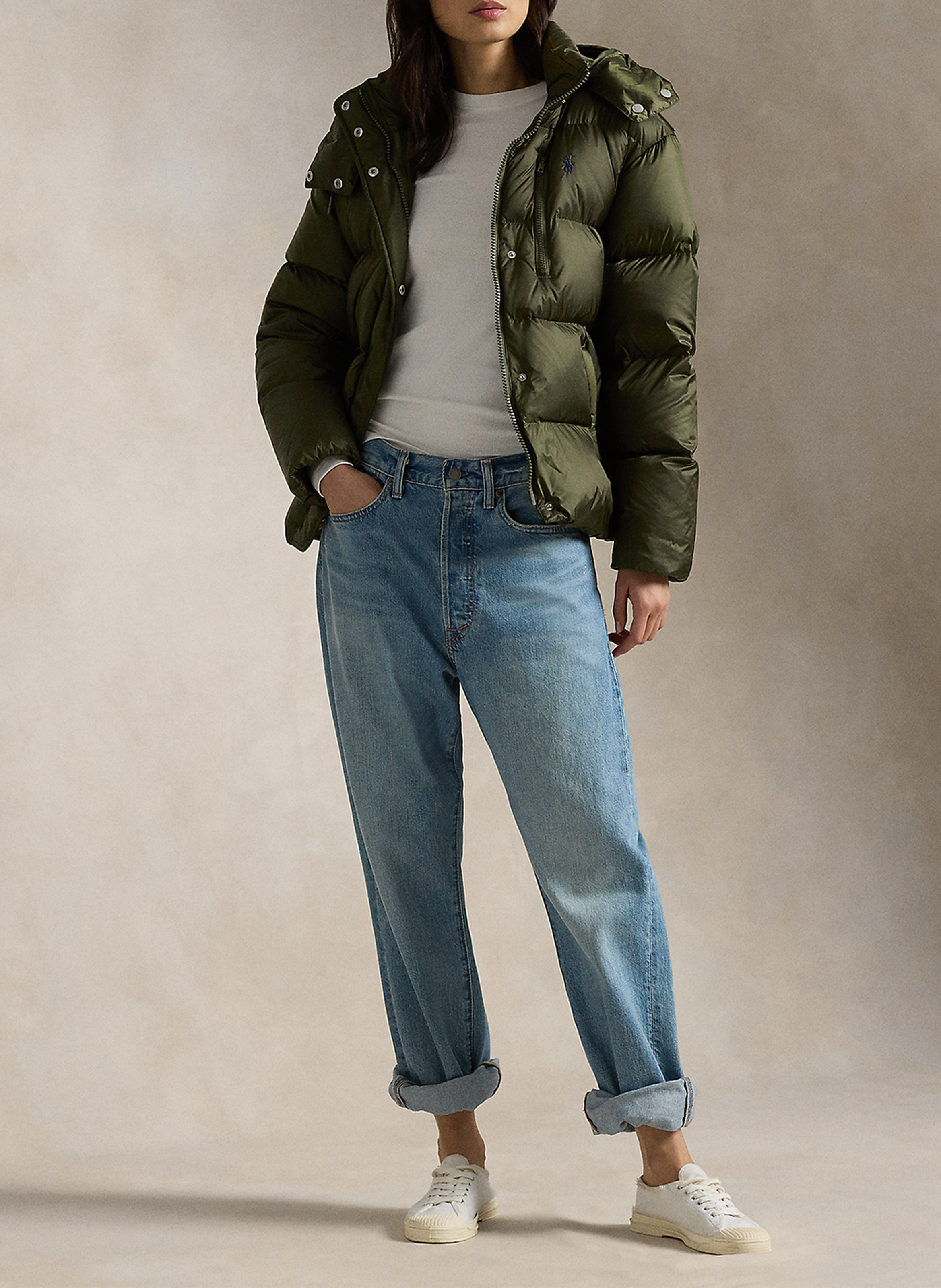 Anorak con cuello alto y capucha POLO RALPH LAUREN Verde
