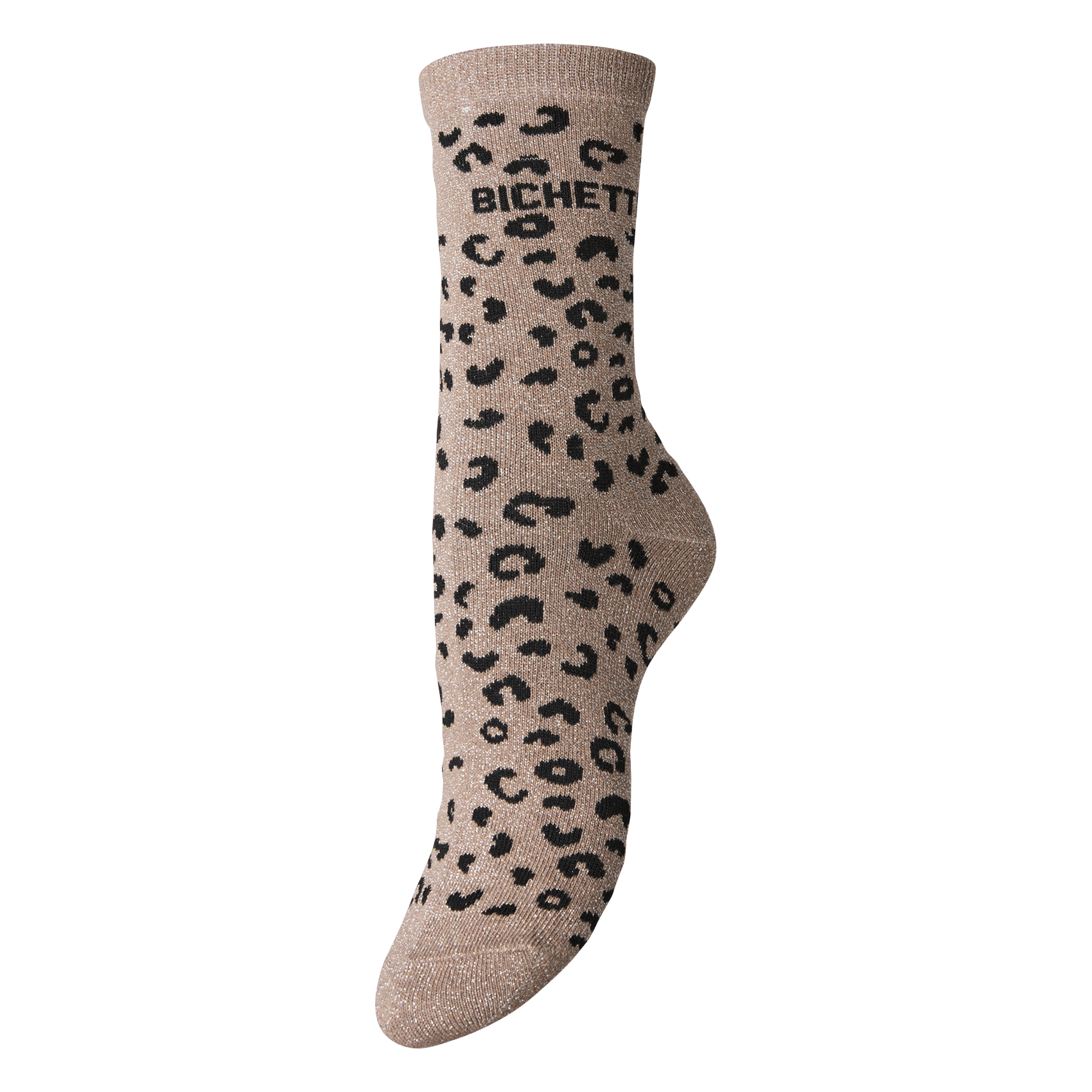 Organic cotton-blend socks PIECES Beige