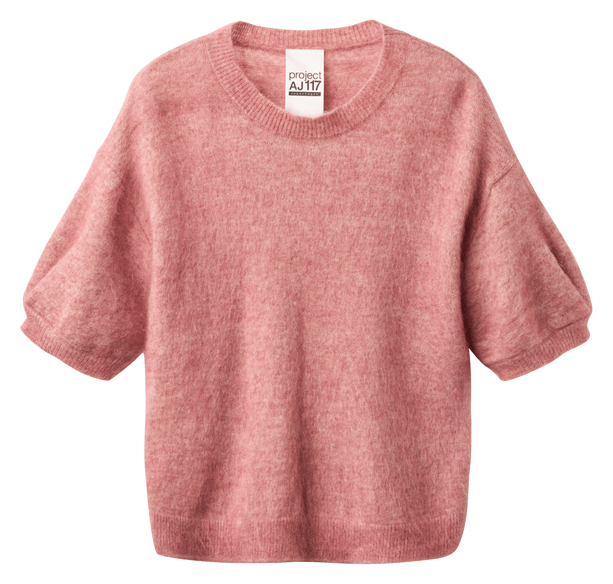 Short-sleeved wool blend sweater PROJECT-AJ117 Pink