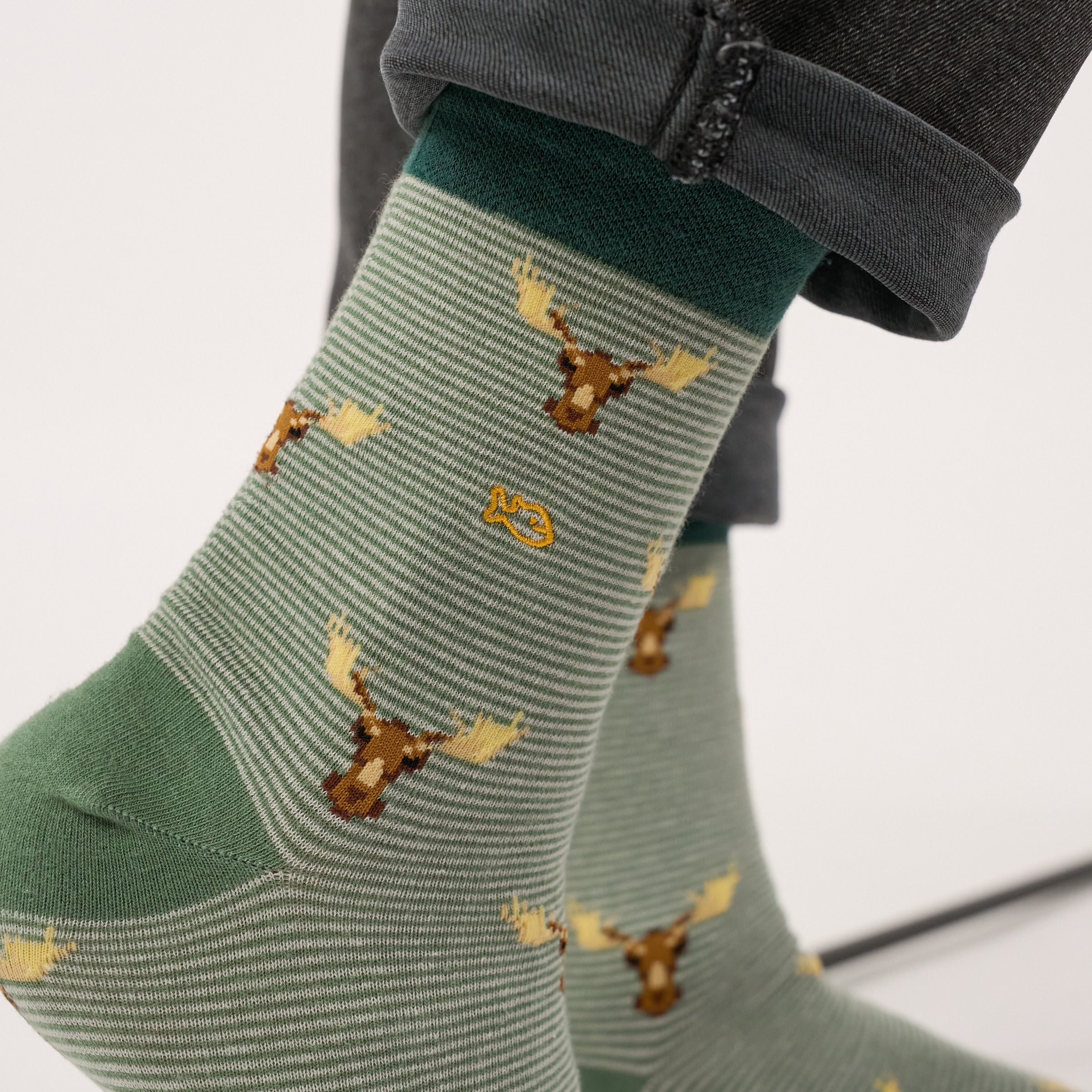 Combed Cotton Animal Socks | Green BILLYBELT Men