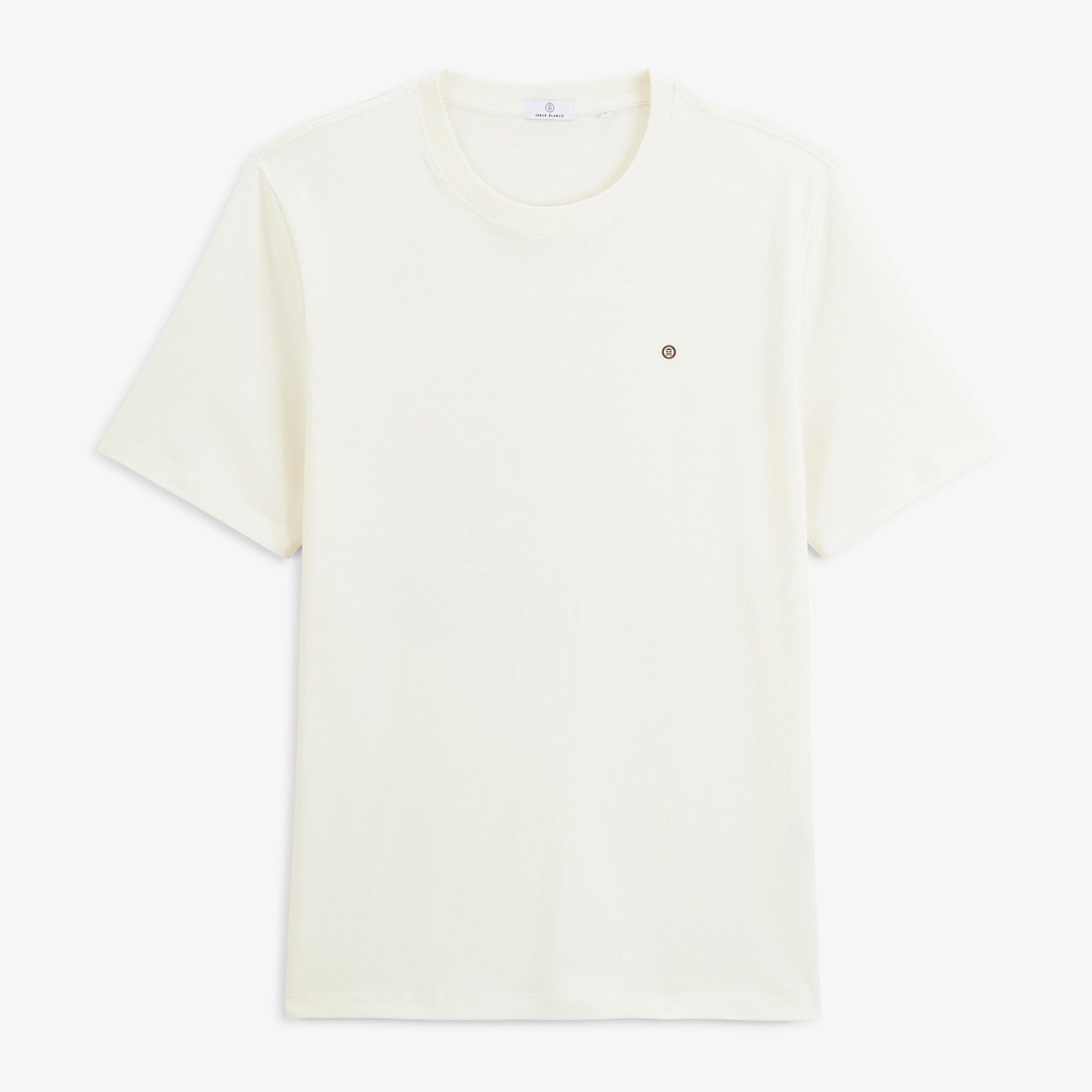 Short-sleeved T-shirt with printed back squad. SERGE BLANCO White