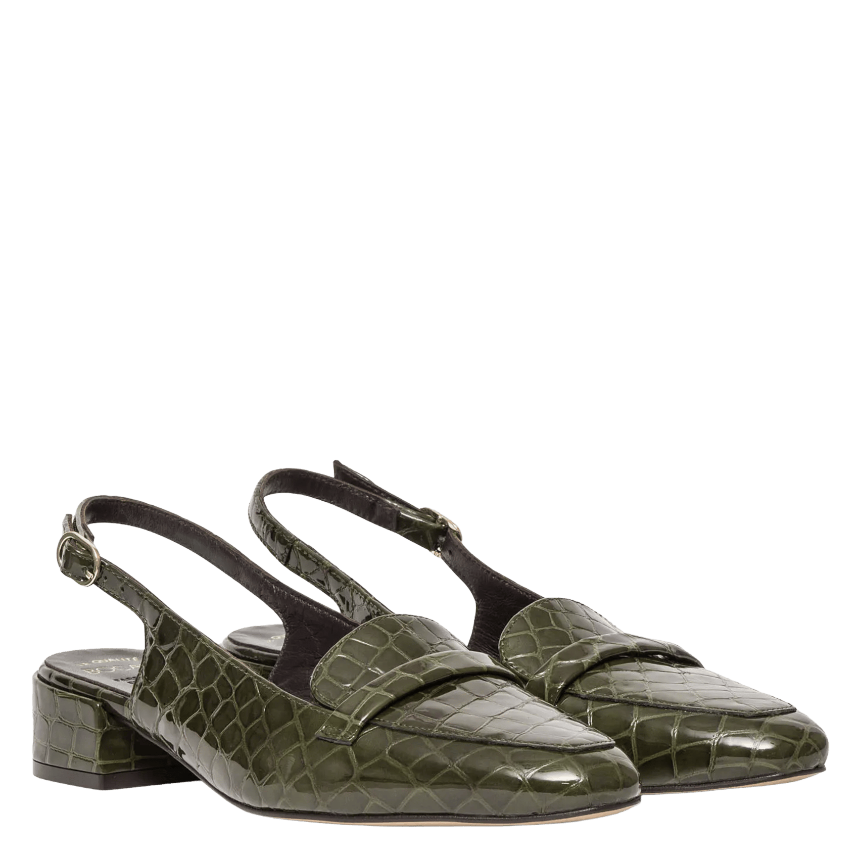 Leren ballerina's BOCAGE Groen
