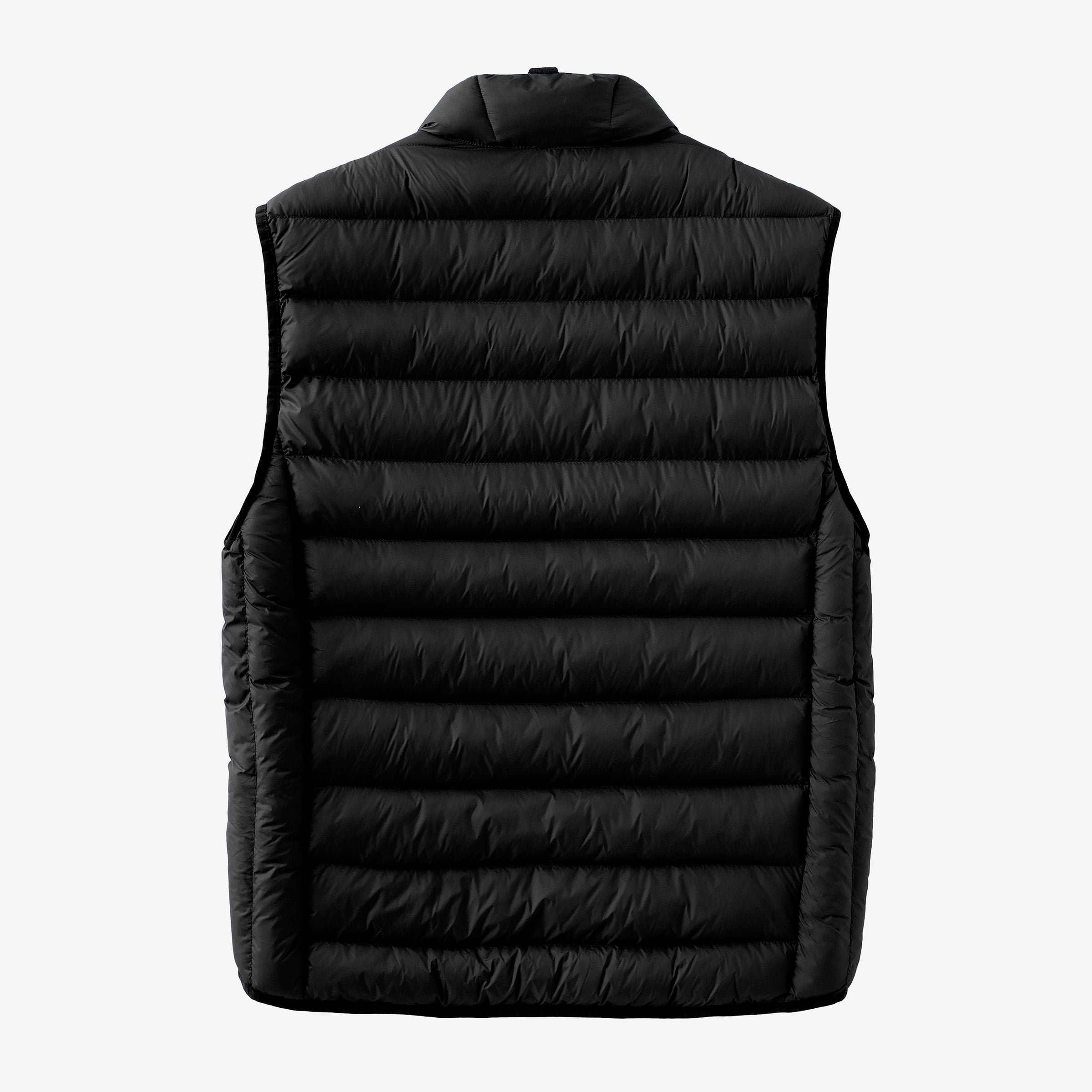 Black sleeveless puffer jacket SERGE BLANCO Black