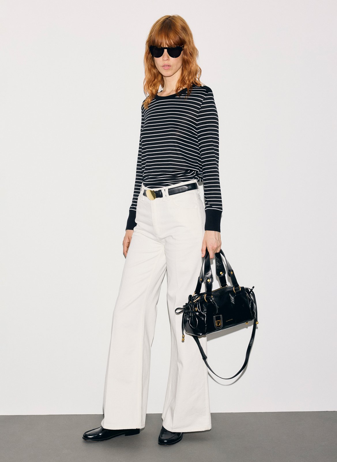 Straight fit round neck striped t-shirt GERARD DAREL Blue