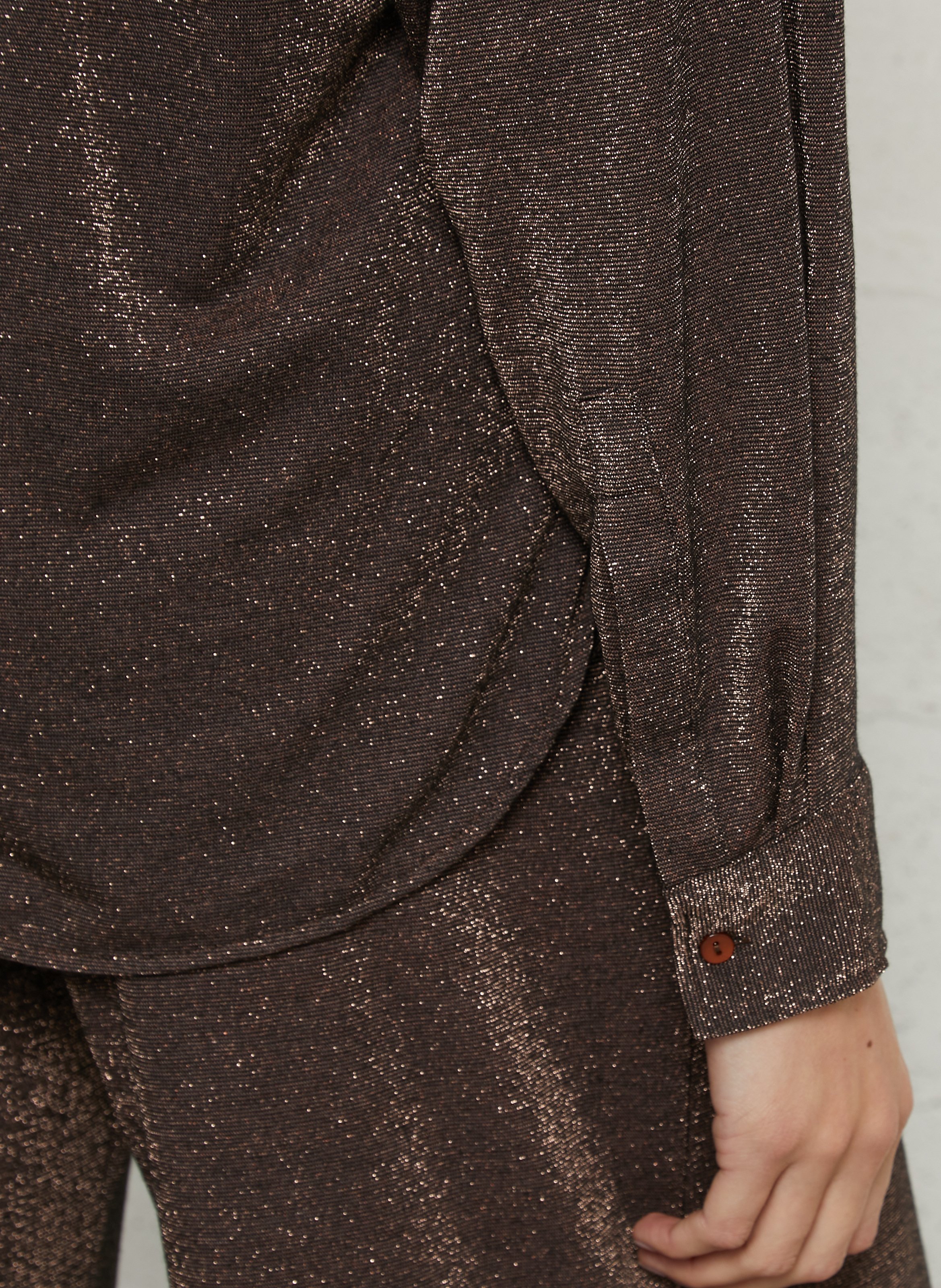 Loose-fit shirt with classic collar MOMONI Plums