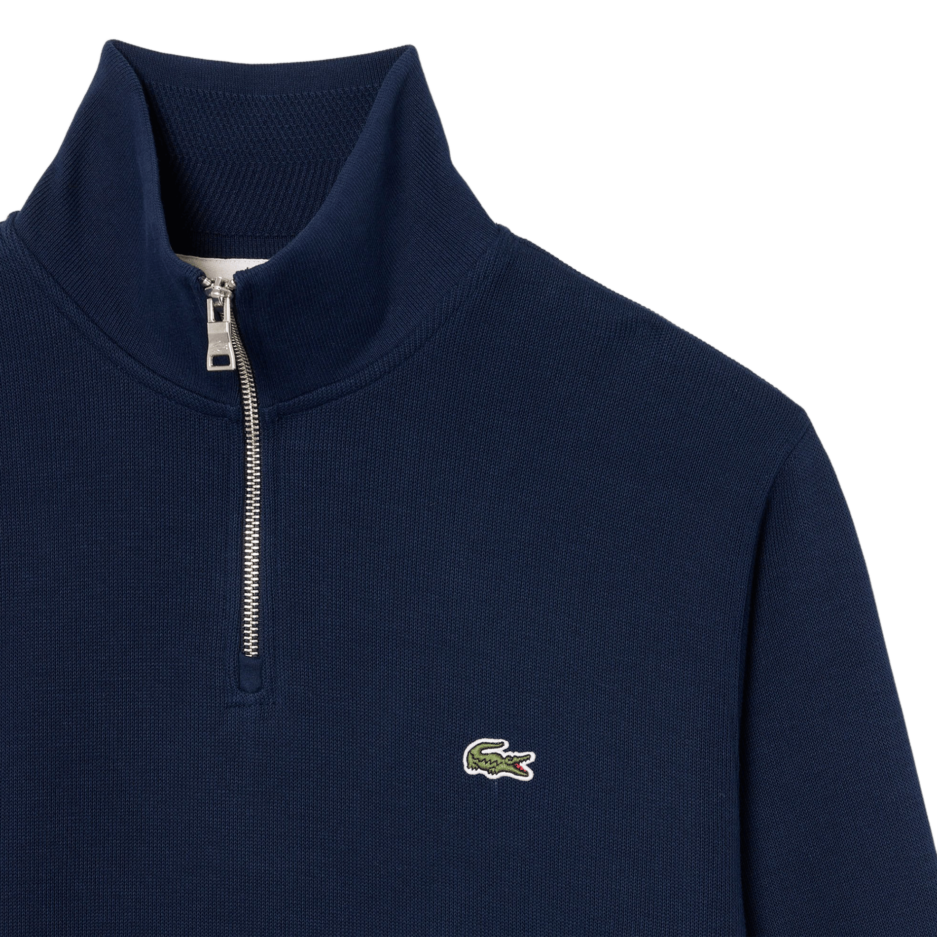 Sweatshirt mit Stehkragen und Reißverschluss aus Baumwolle LACOSTE Blau