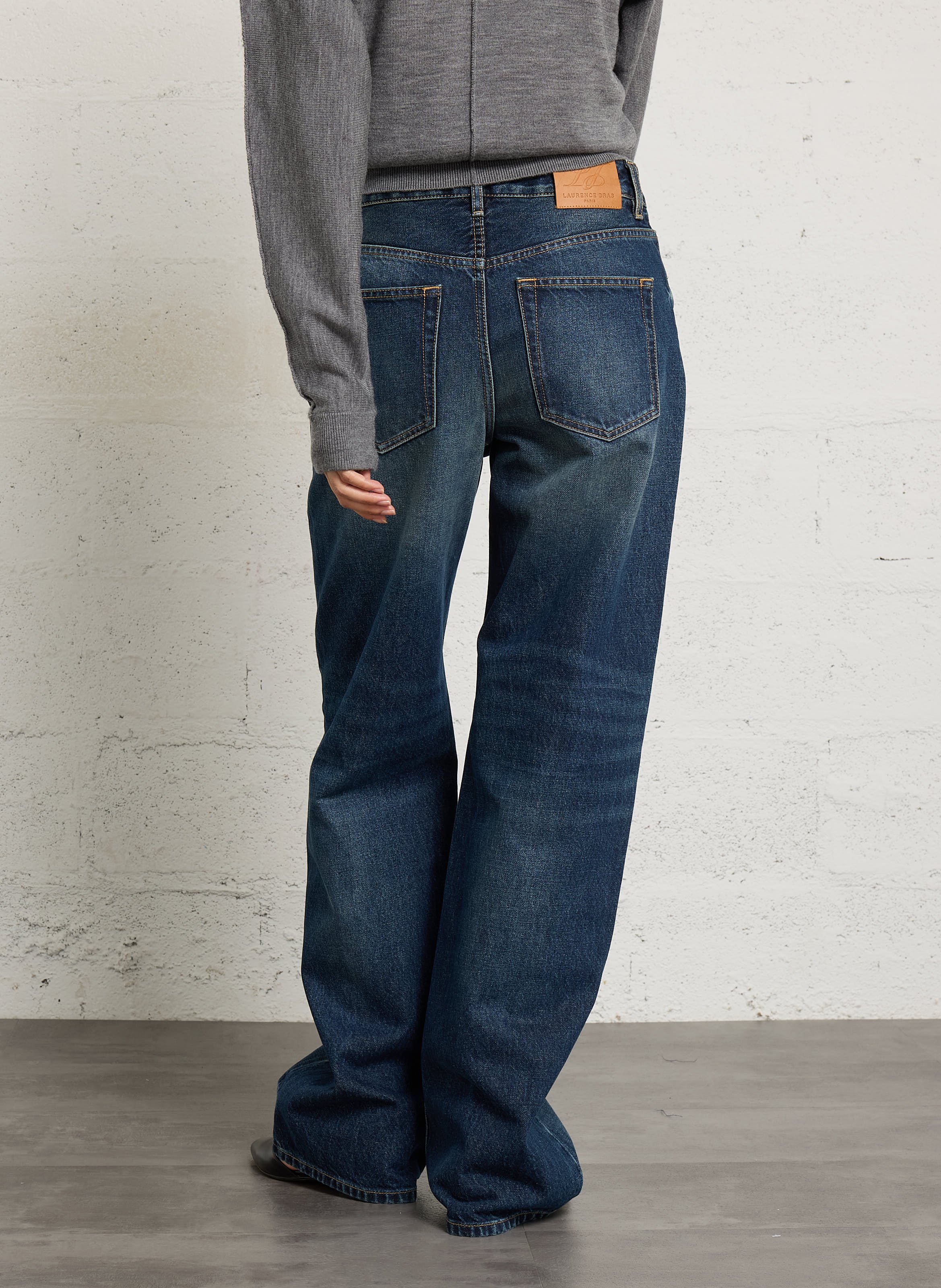 Straight Cut Jeans aus Baumwoll-Denim LAURENCE BRAS Blau