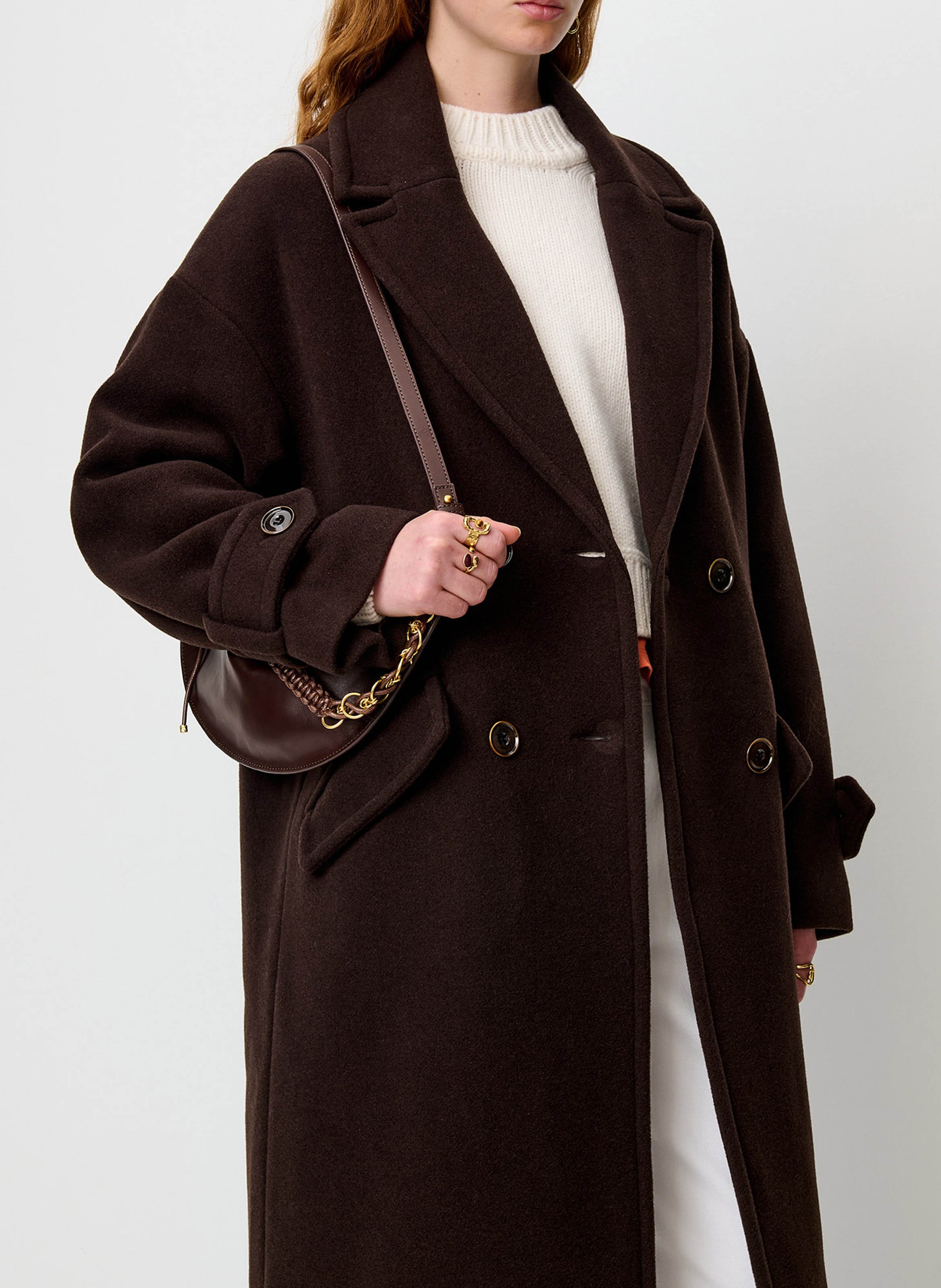 Oversized jas met reverskraag van gemengd wol SESSUN Bruin