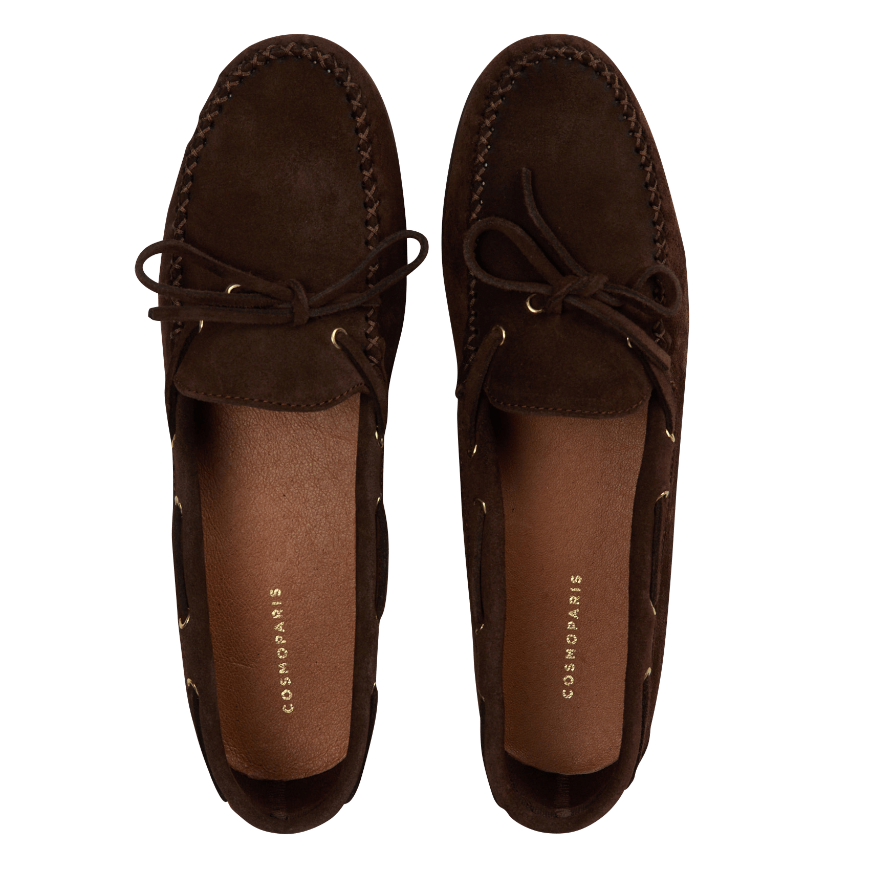 Leather loafers COSMOPARIS Brown