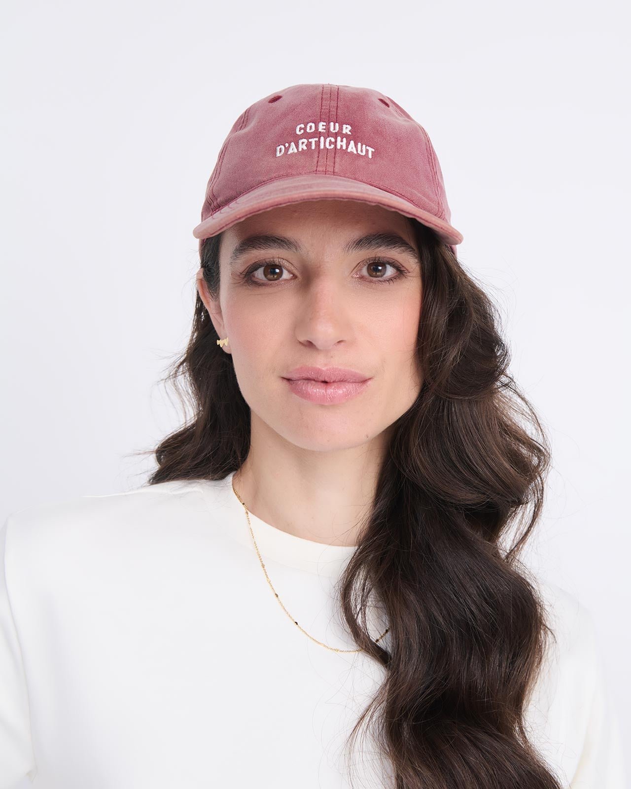 Embroidered artichoke heart cap EMOI EMOI Red
