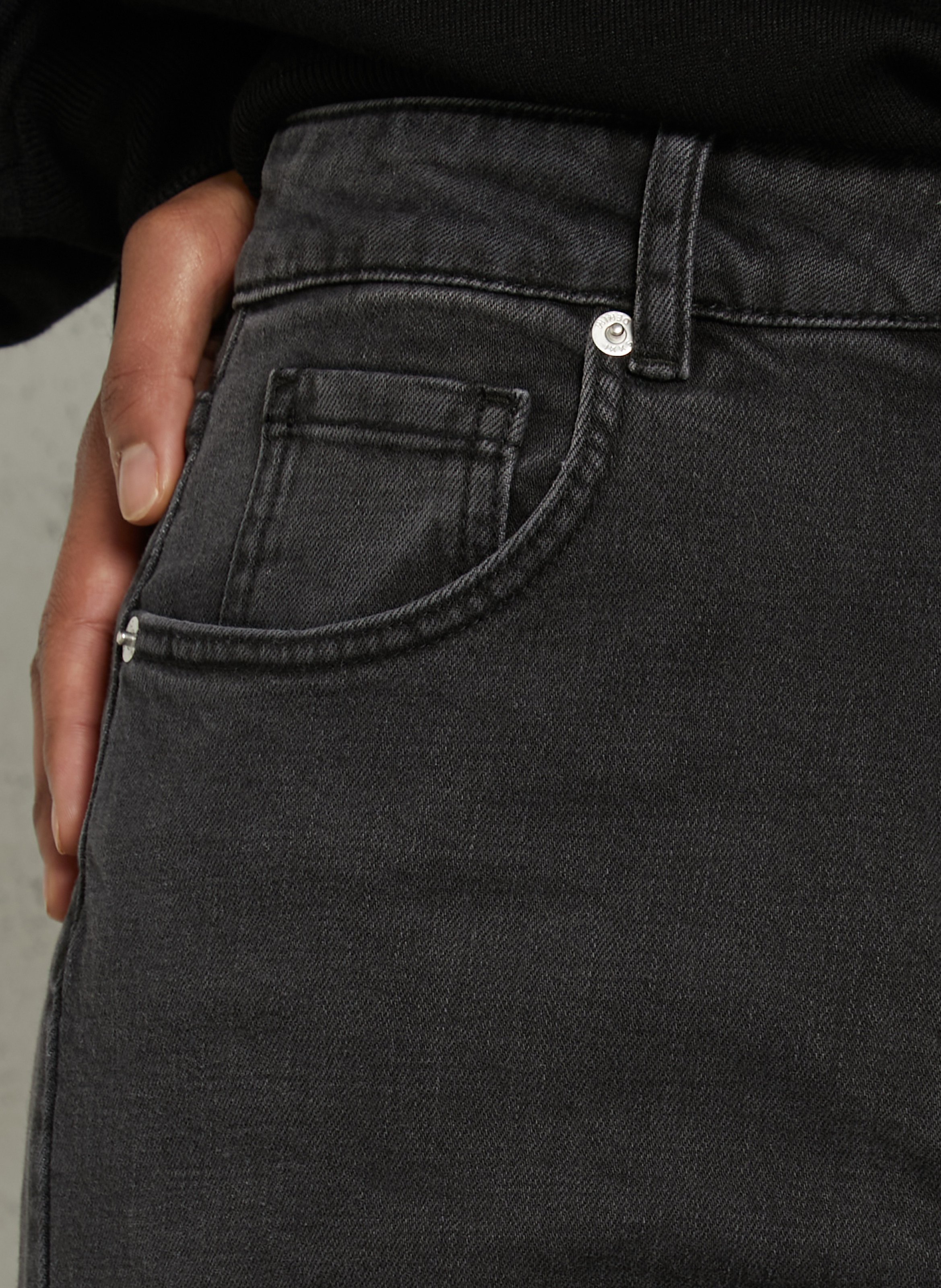 Hoge taille wijde effen jeans IKKS Grijs
