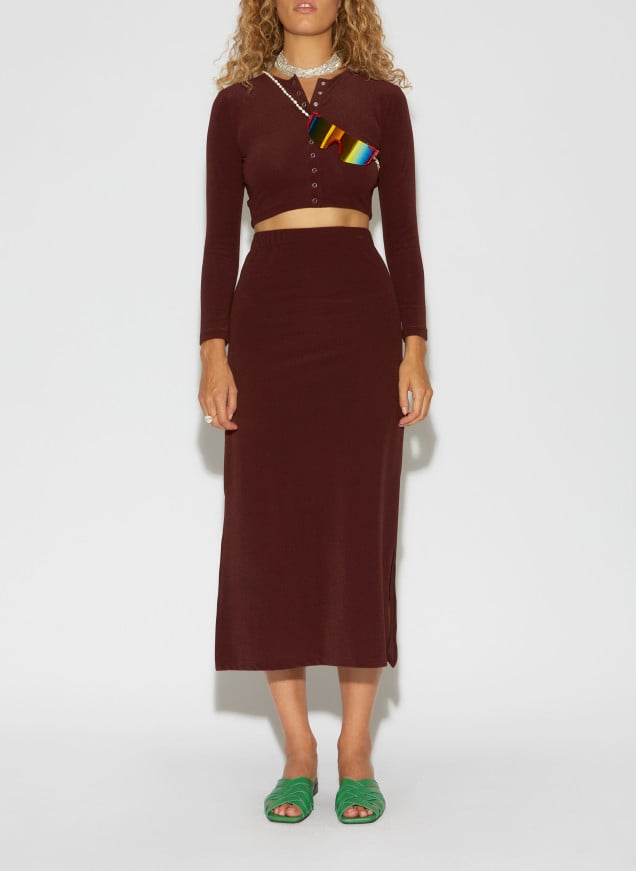 Straight round-neck top ROSEANNA Red