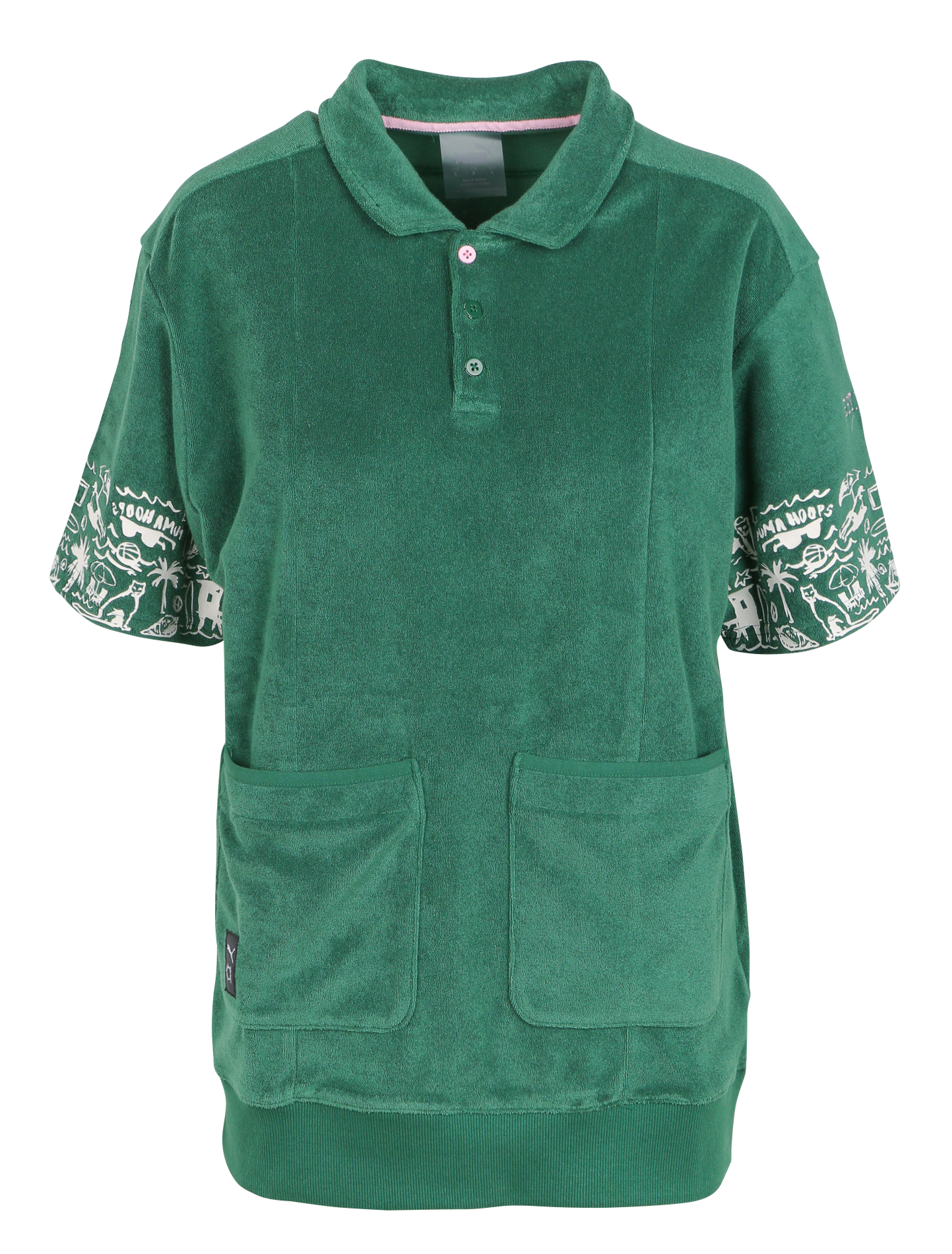 Polo terry cloth in blended cotton PUMA Green
