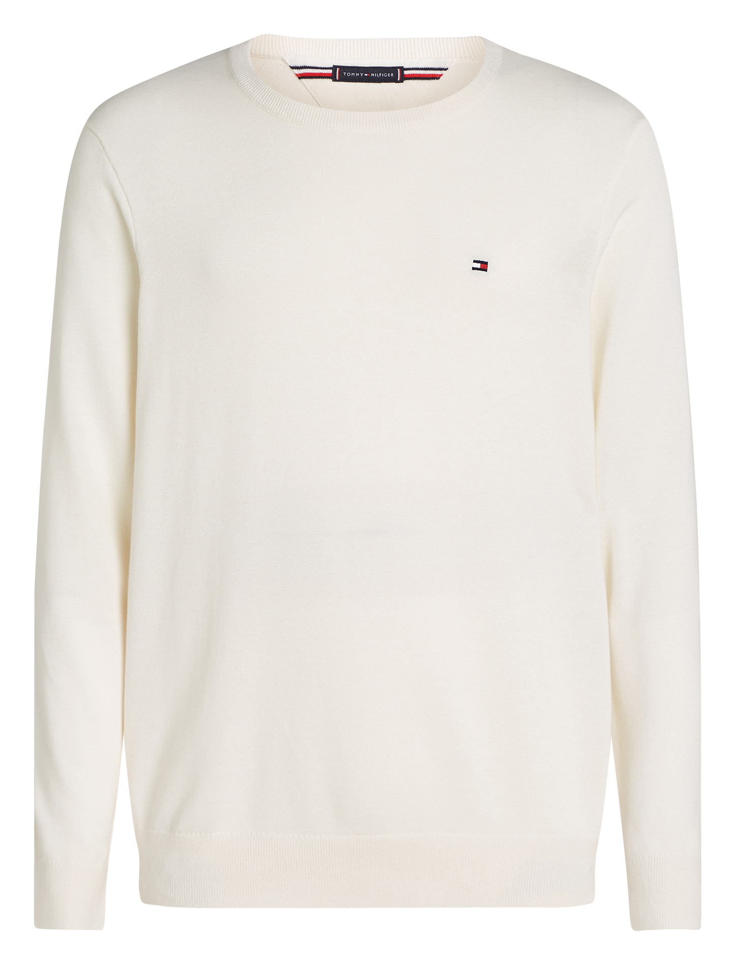 Katoenen tricottrui met ronde hals en fantasieprint  Ivory petal