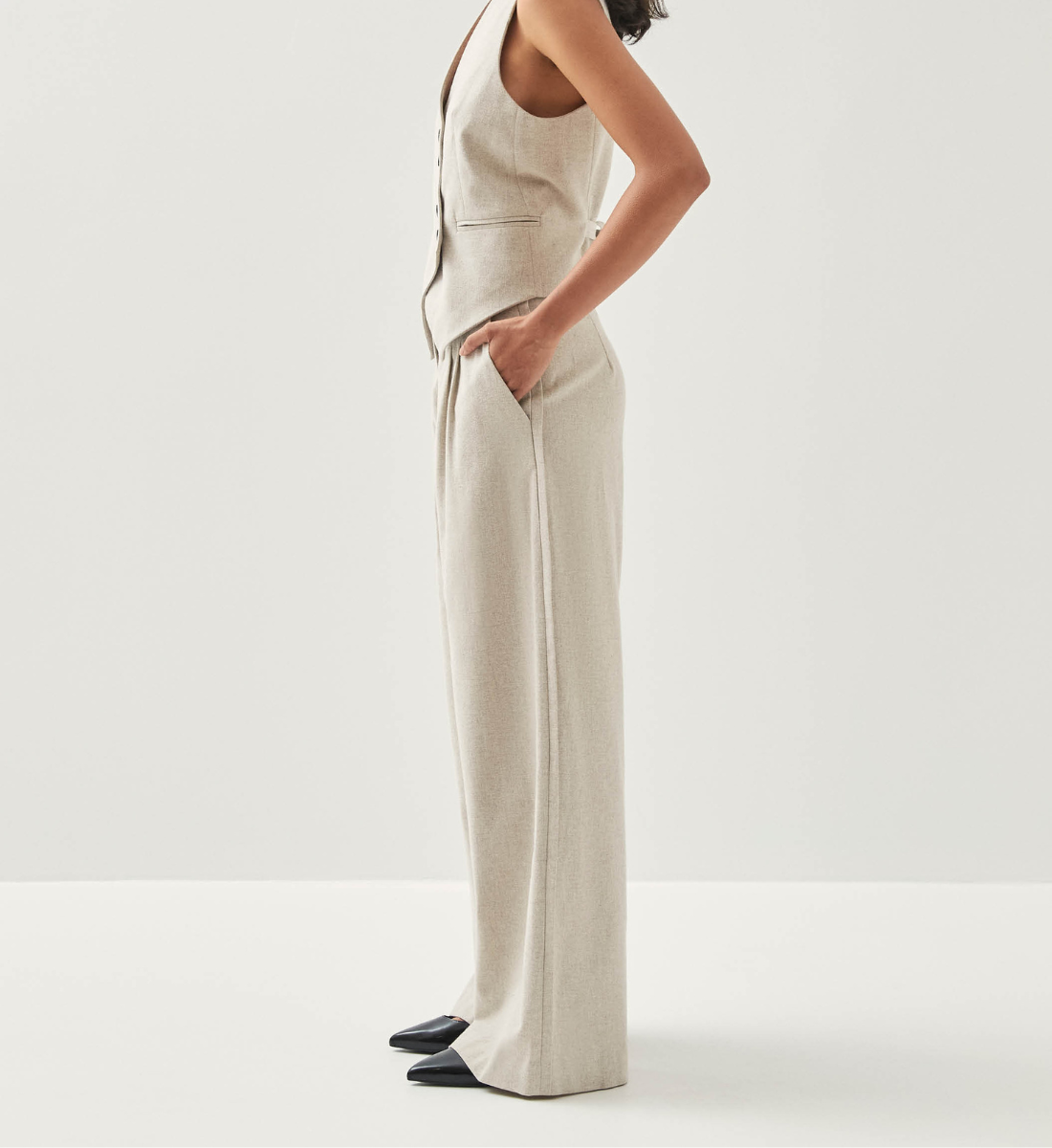 Pantalon en coton ALOHAS Blanc