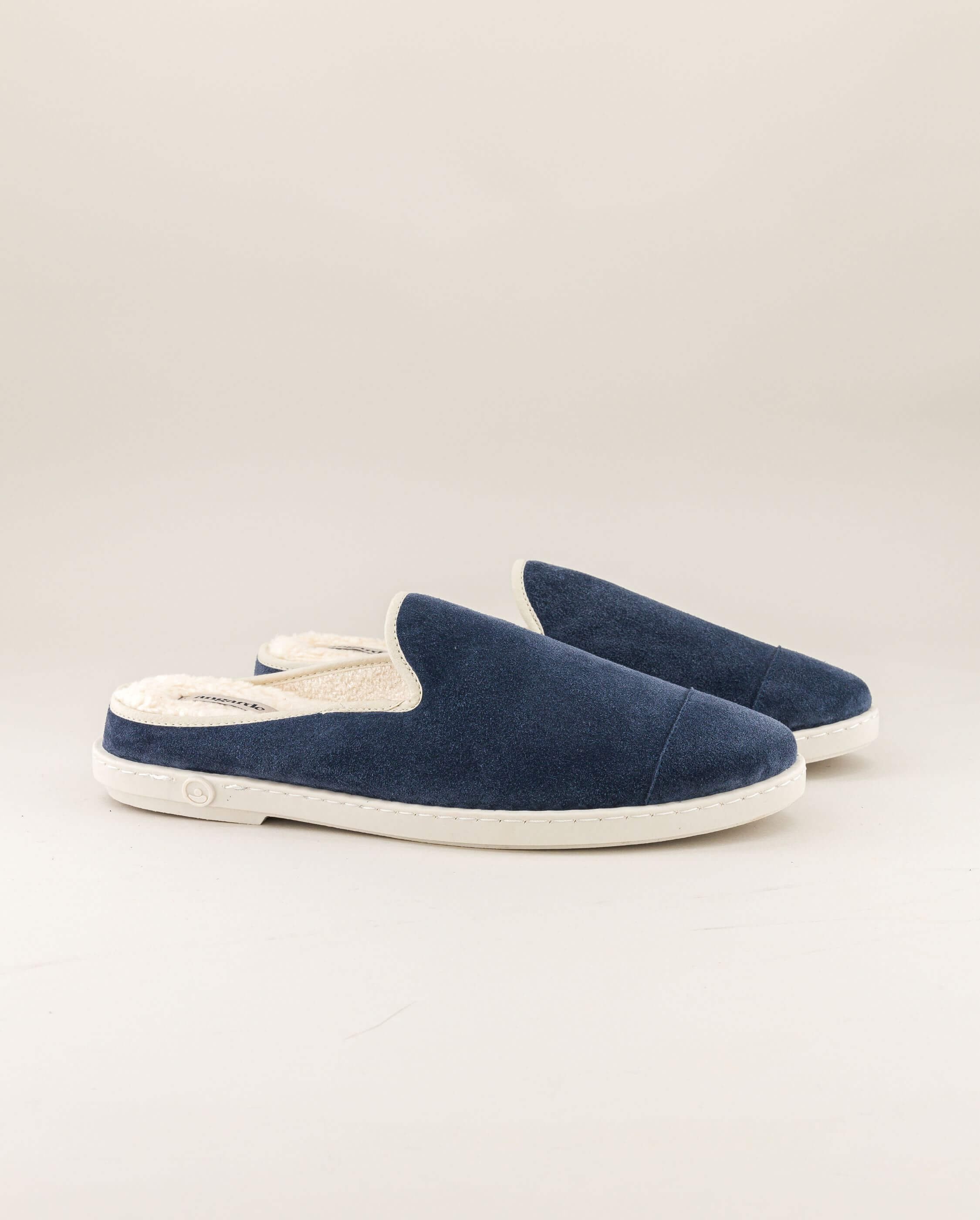 Women's leather mule, denim blue ANGARDE Blue