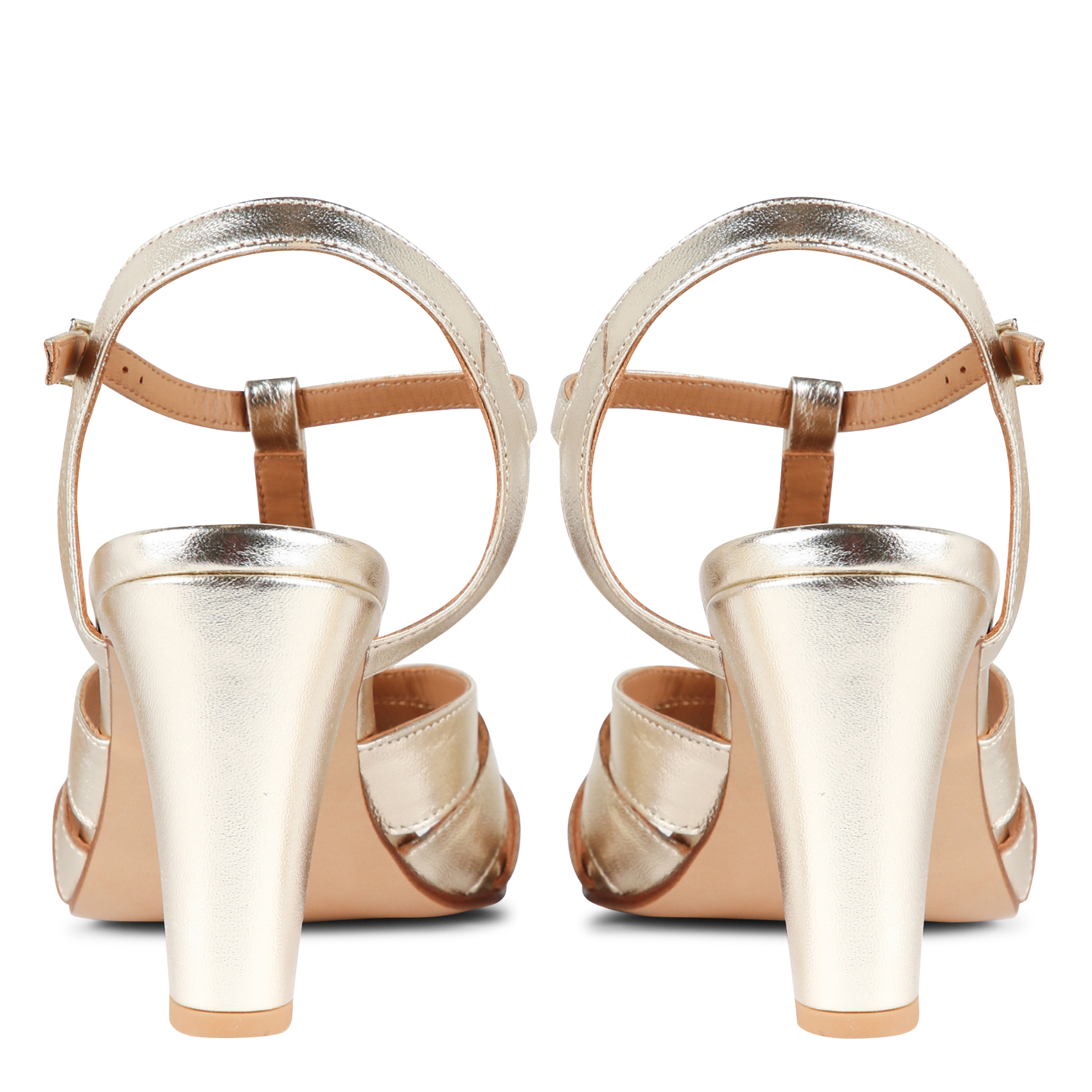 Sandales hautes en cuir JB MARTIN Doré