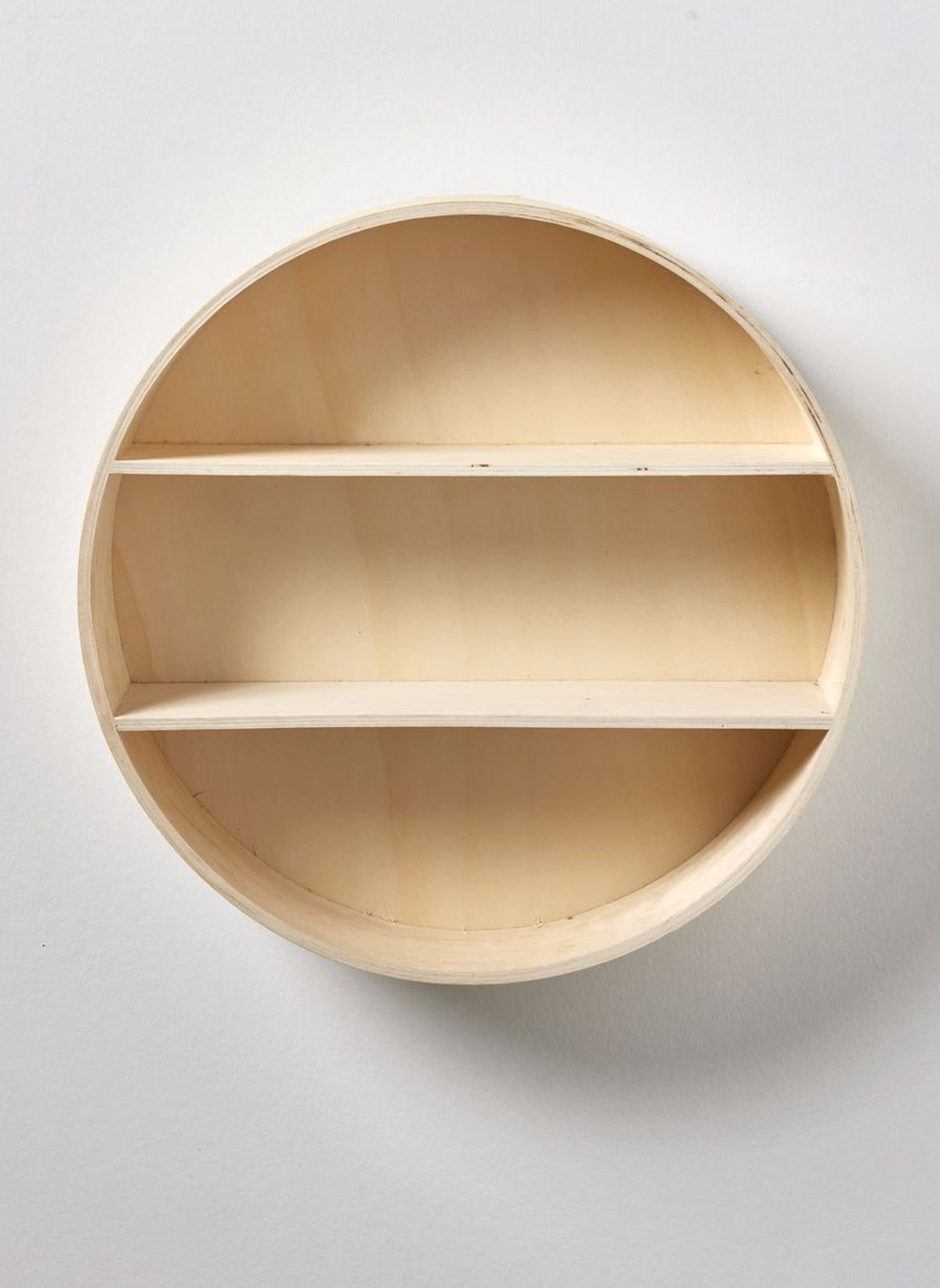 Etagère murale ronde en contreplaqué FACTORY Beige