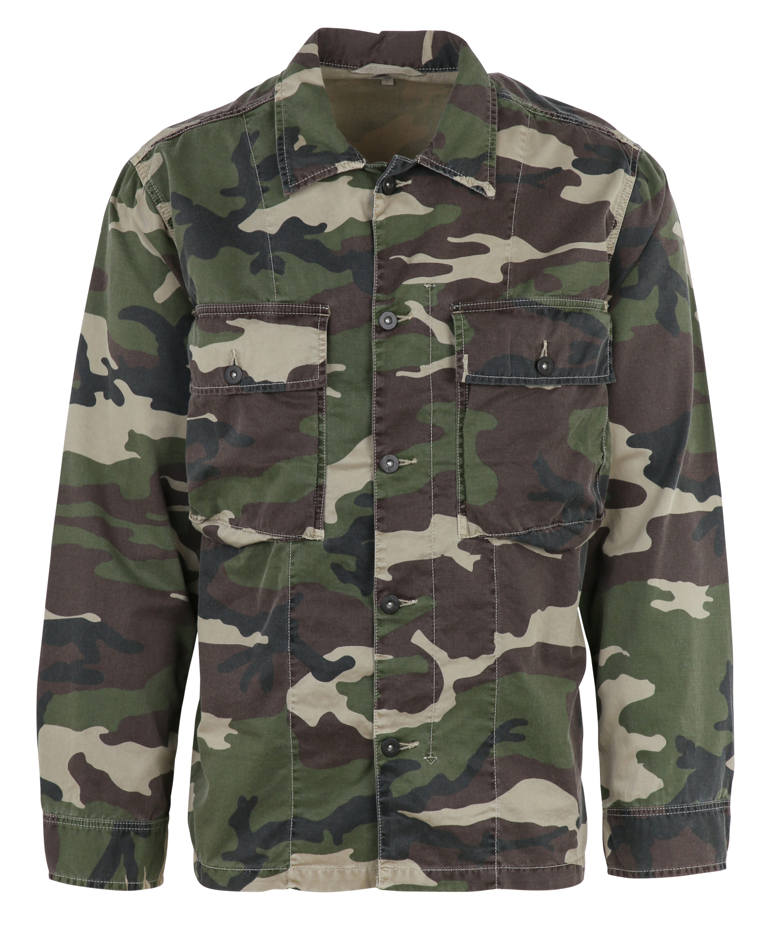 Military buttoned straight jacket HARTFORD Khaki