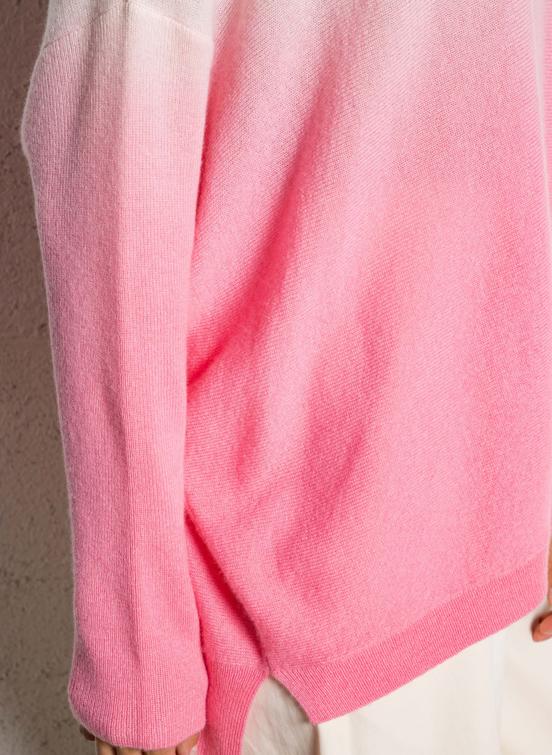 Oversized cashmere printed sweater KUJTEN Pink