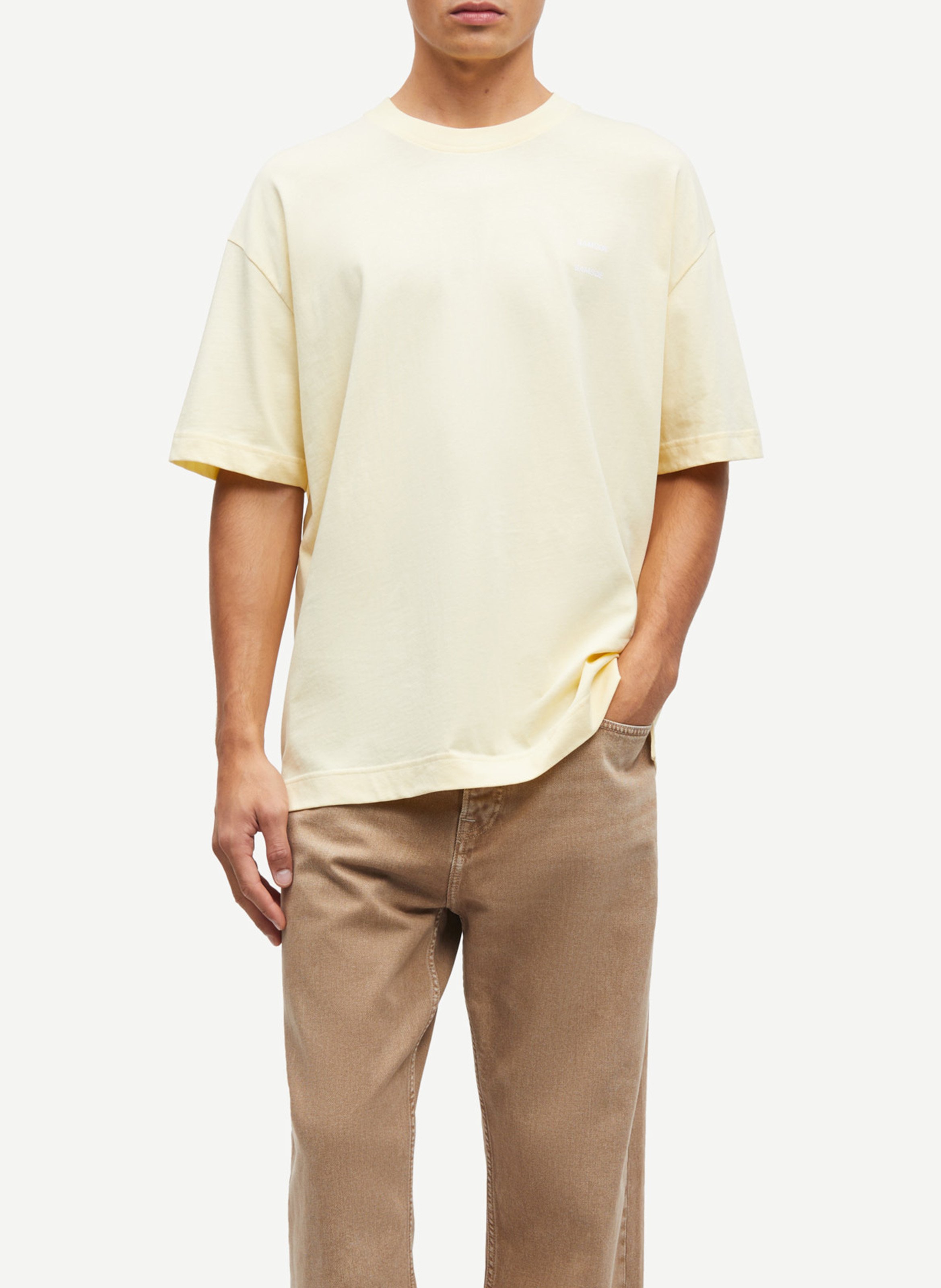 Tee-shirt col rond regular-fit sérigraphié en coton bio SAMSOE SAMSOE