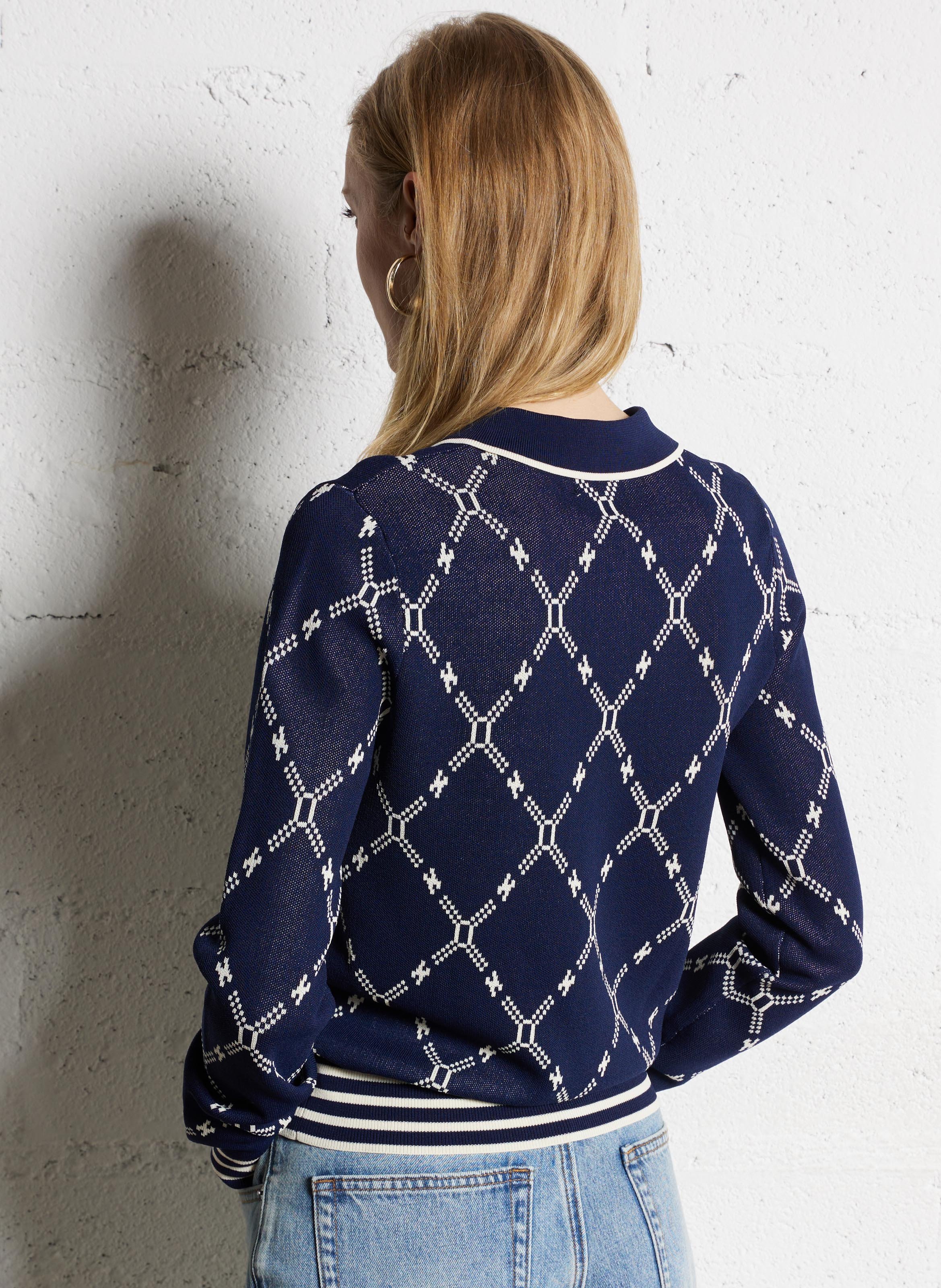 Pull droit col classique SUNCOO Bleu