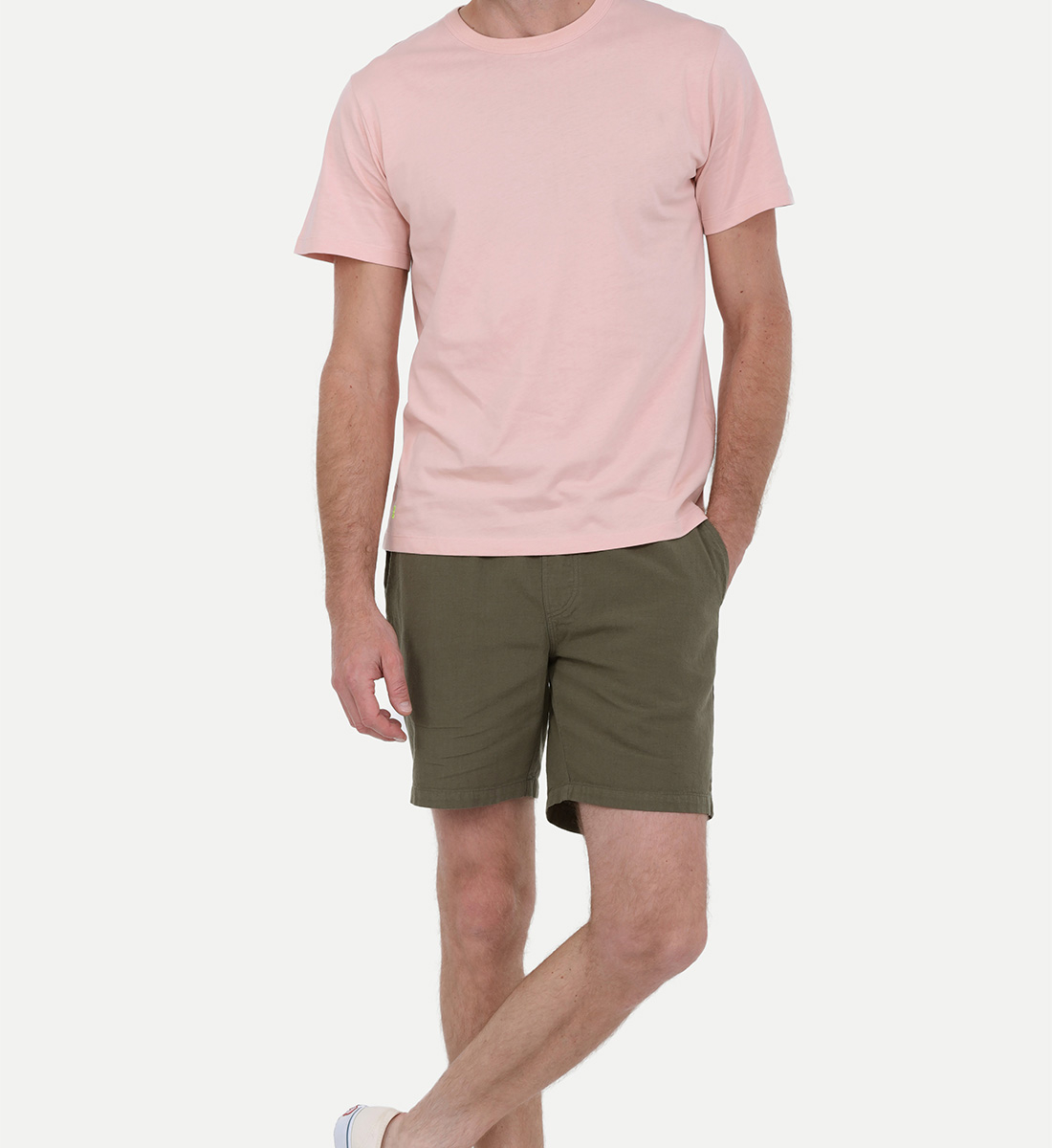 Short in cotton and linen GILI'S Khaki