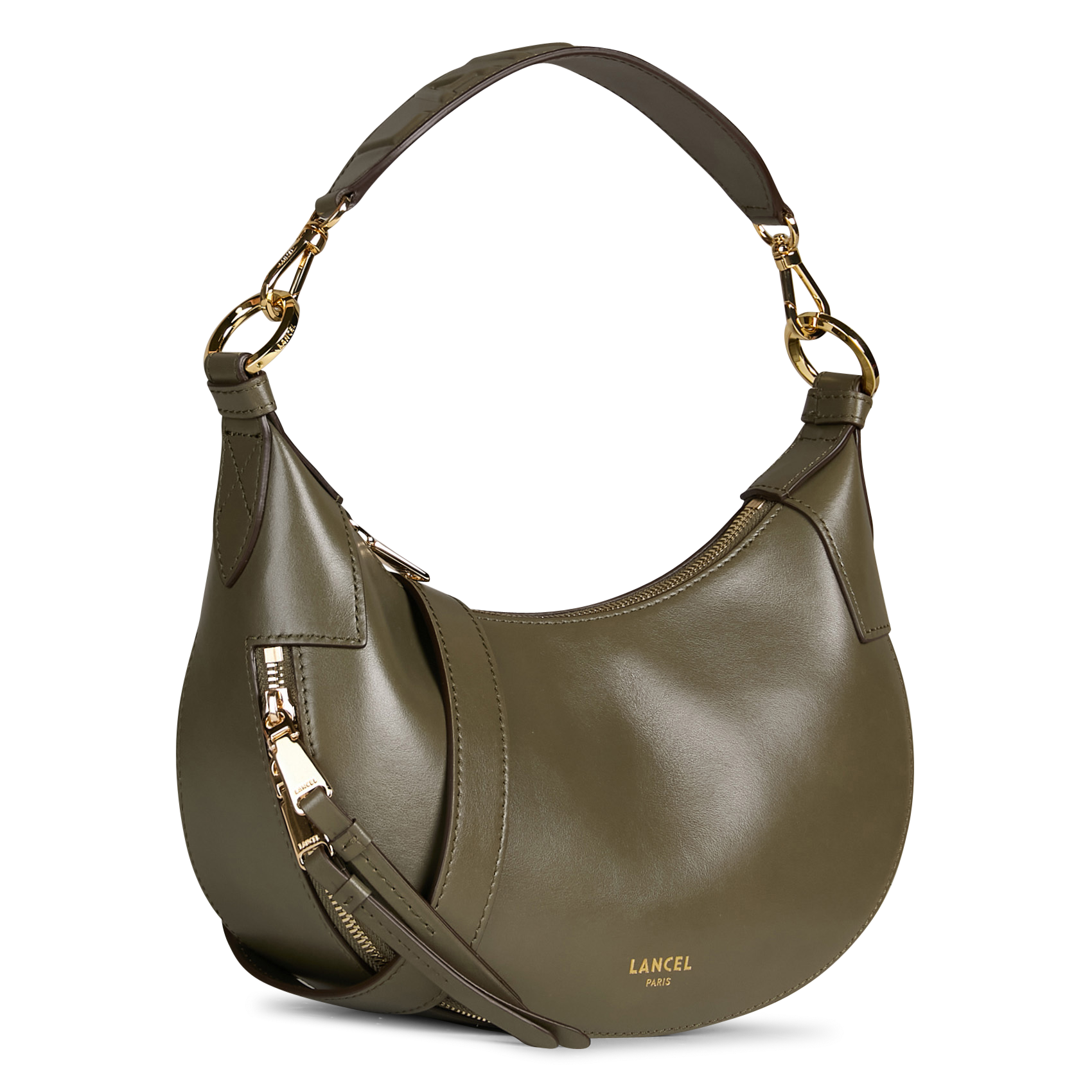 Sac bandoulière en cuir LANCEL Kaki