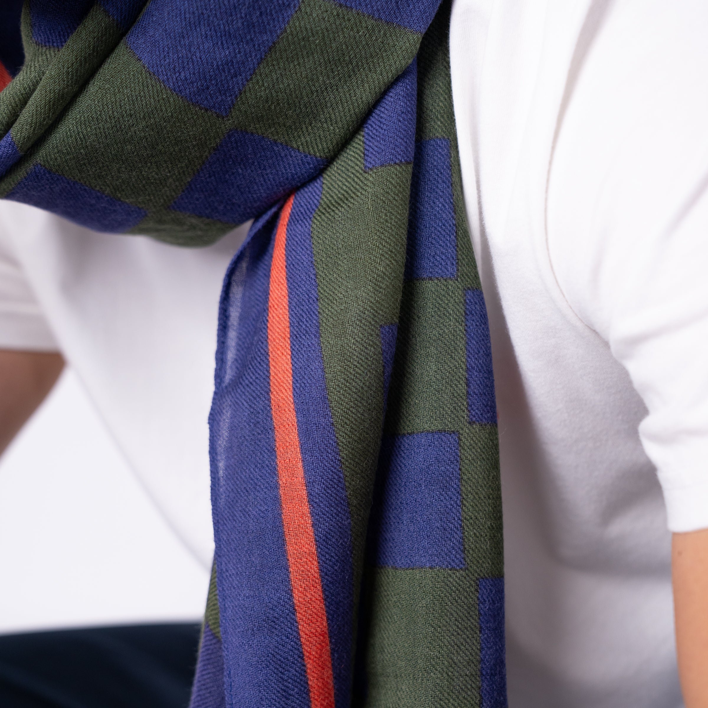 Floaty wool scarf BILLYBELT Blue