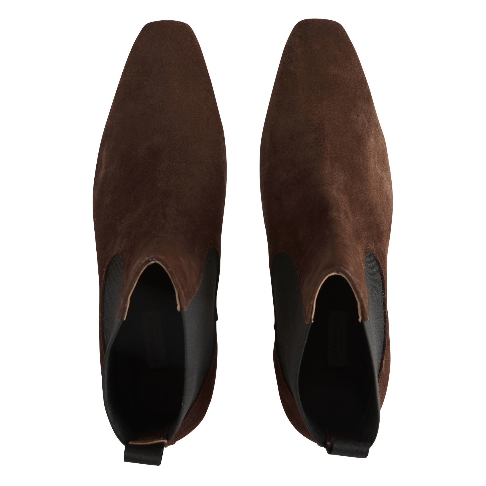 Bottines Chelsea à talons en cuir suédé ANONYMOUS COPENHAGEN Marron