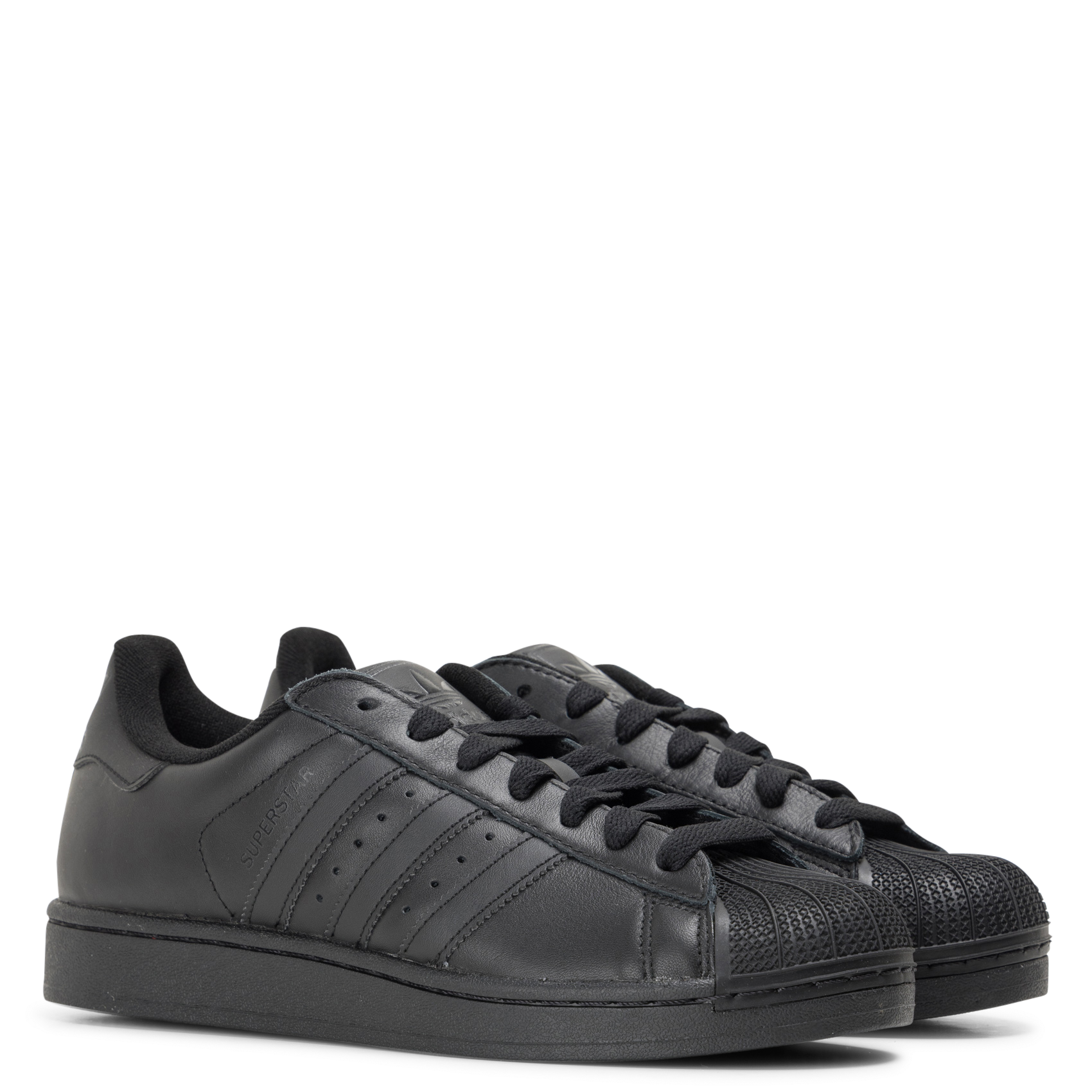 Baskets basses en cuir ADIDAS Noir