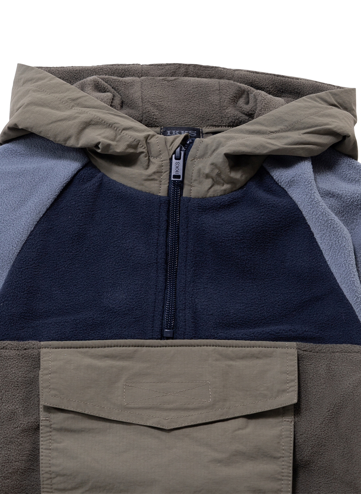 Sweat à capuche en polaire IKKS JUNIOR Kaki