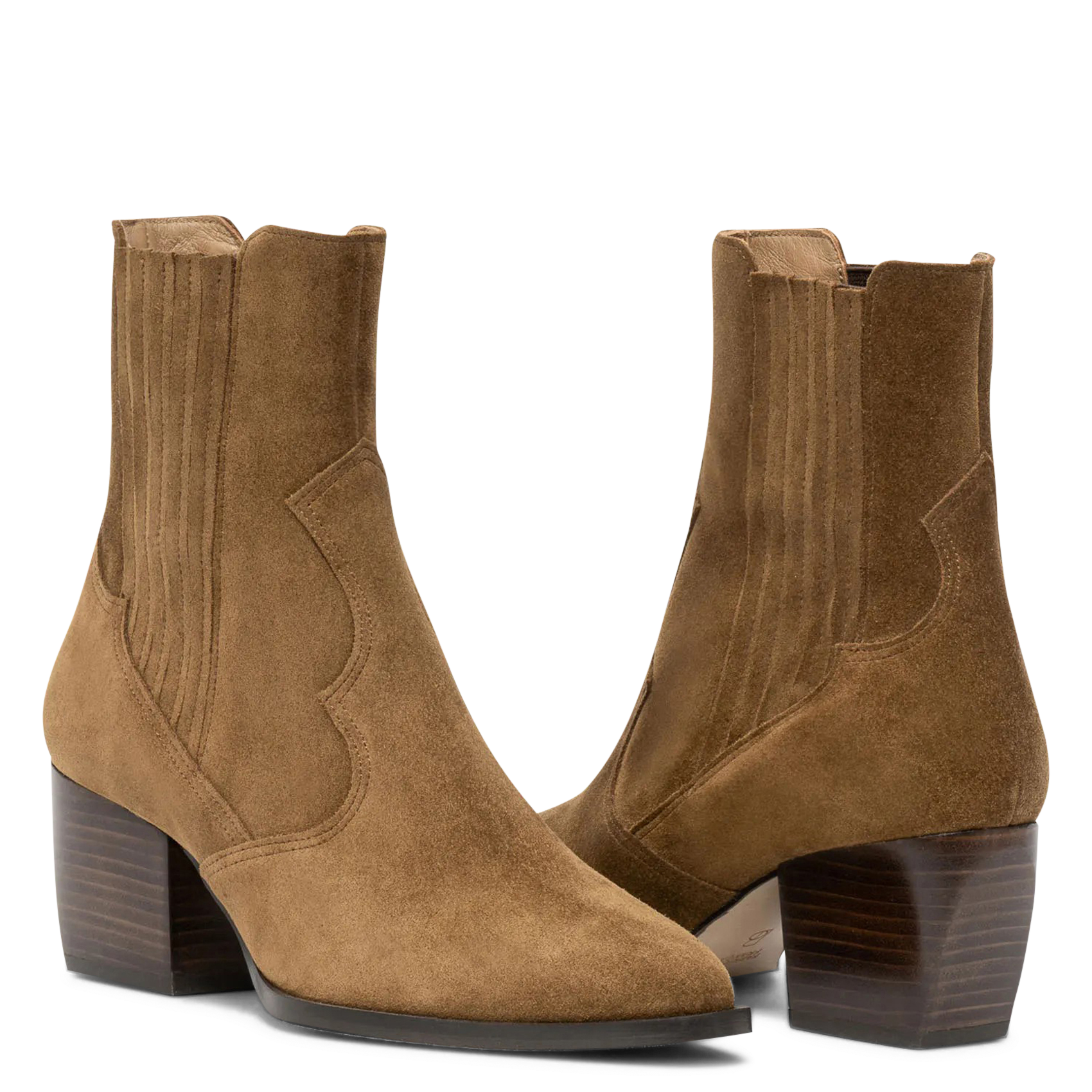 Bianca leather ankle boots BOCAGE Brown