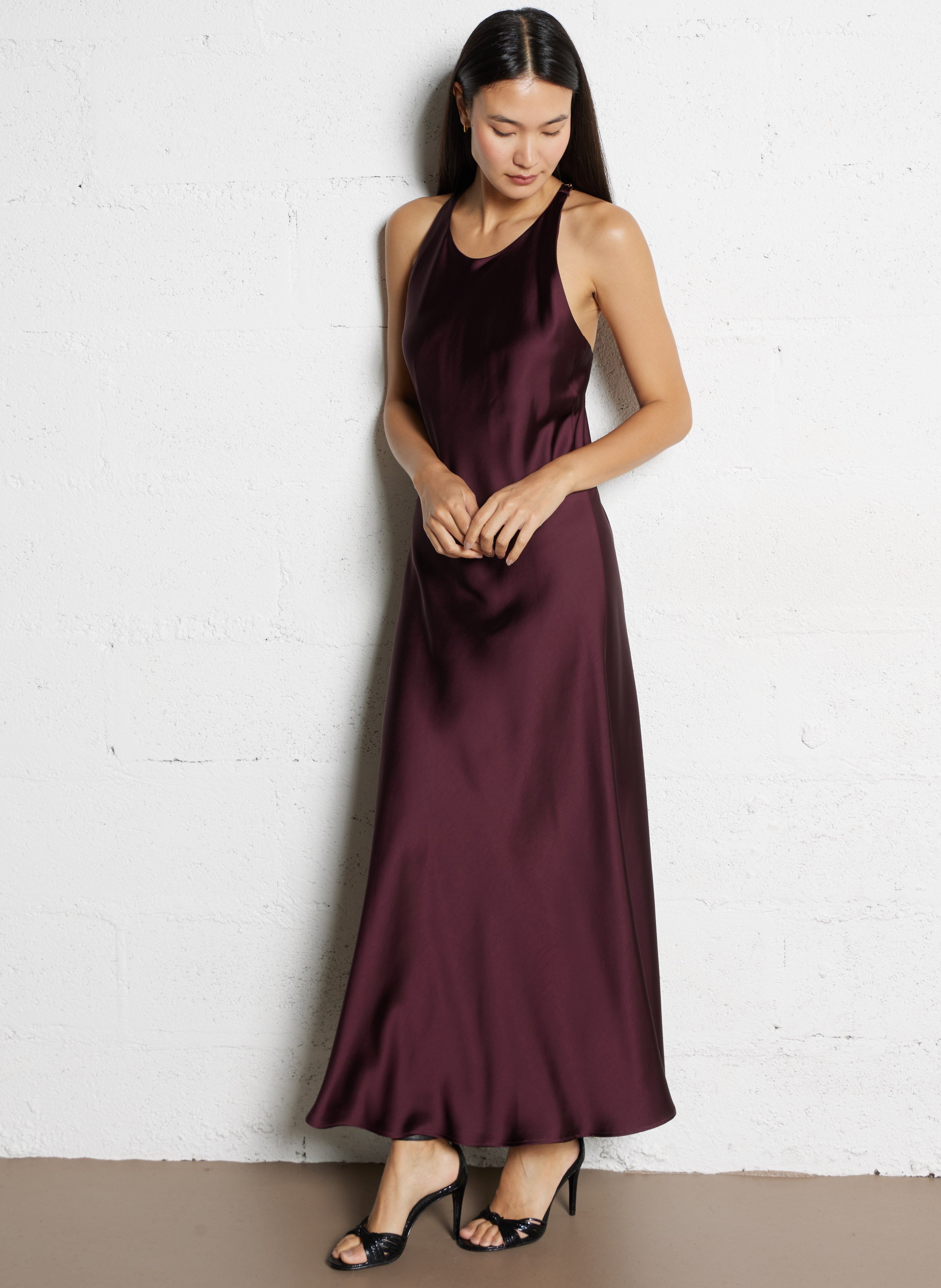 Lange jurk met ronde hals IMPERIAL Purple