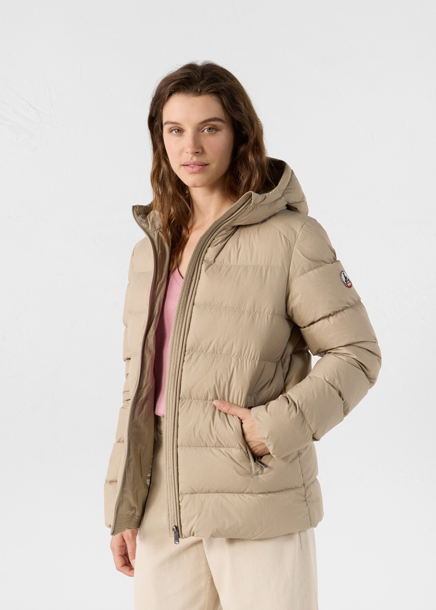 Johanne Comfort Puffer Jacket JOTT Beige