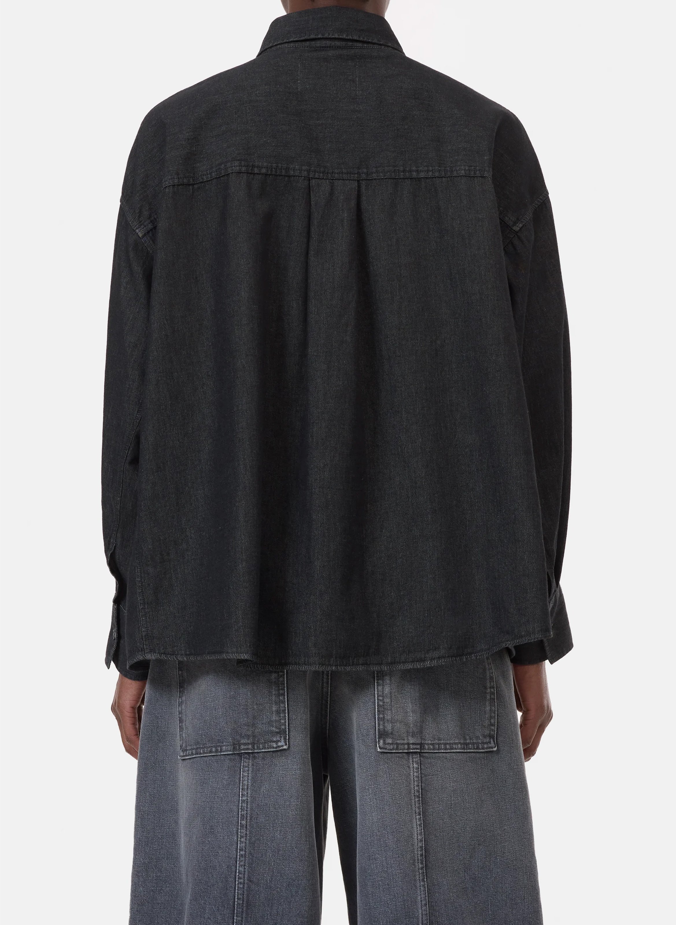Chemise oversize col classique en coton CLOSED Gris