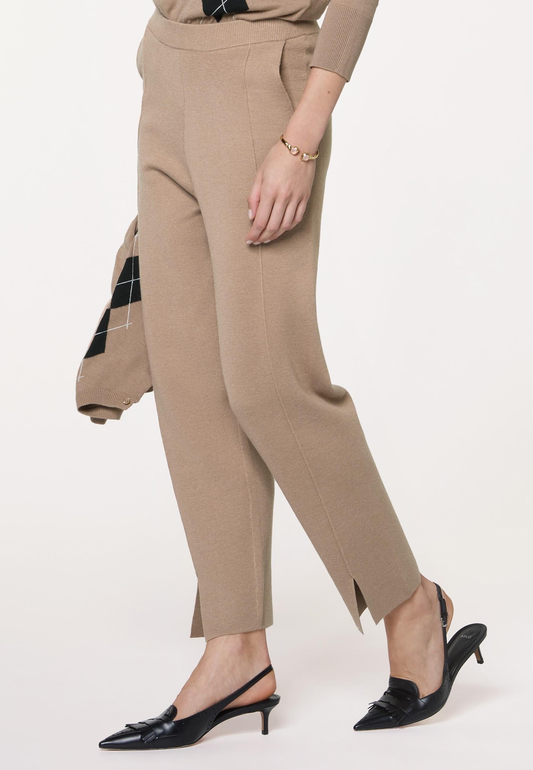 Milano knit cigarette pants RODIER Brown