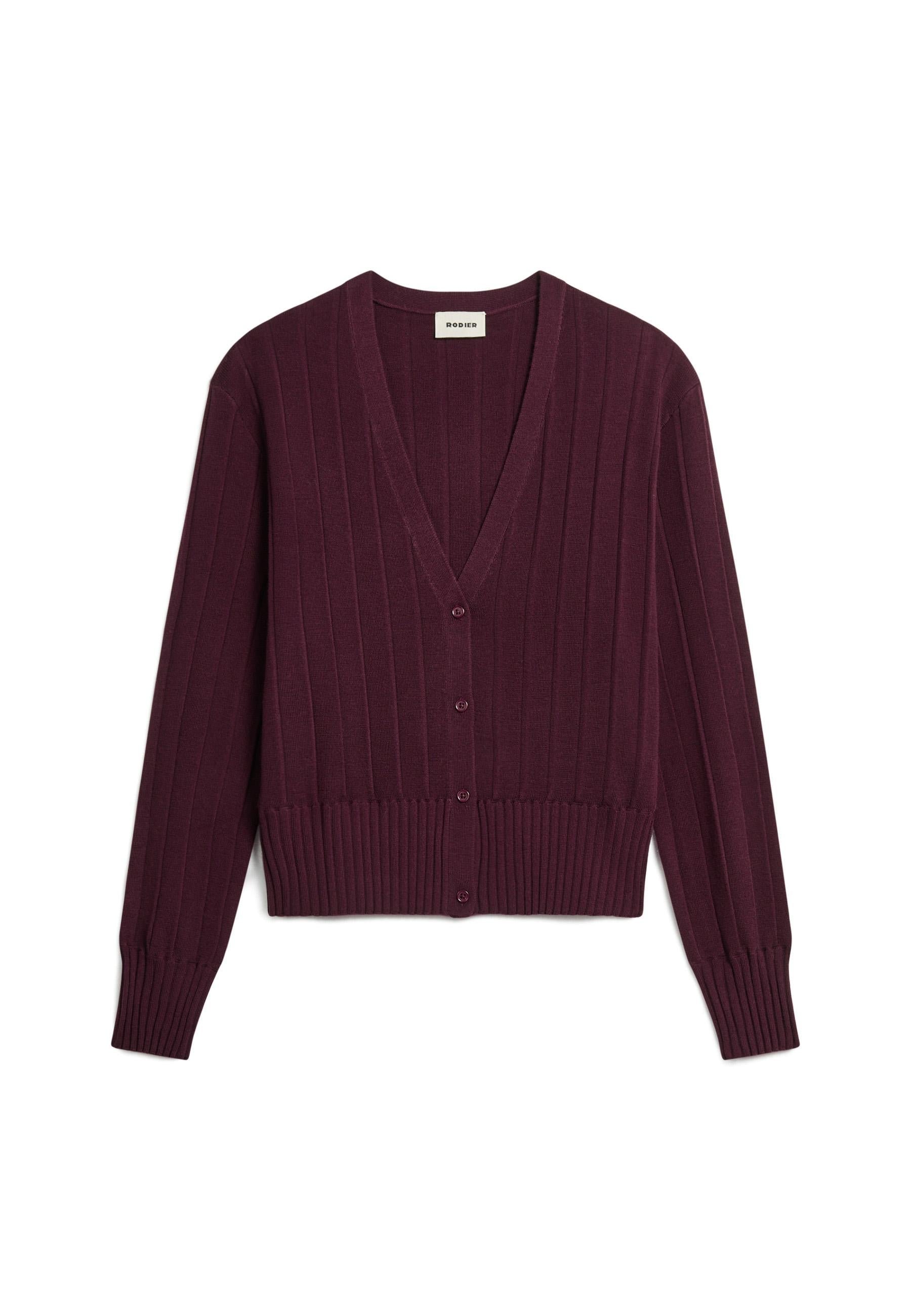 Gilet court en laine mérinos RODIER Violet