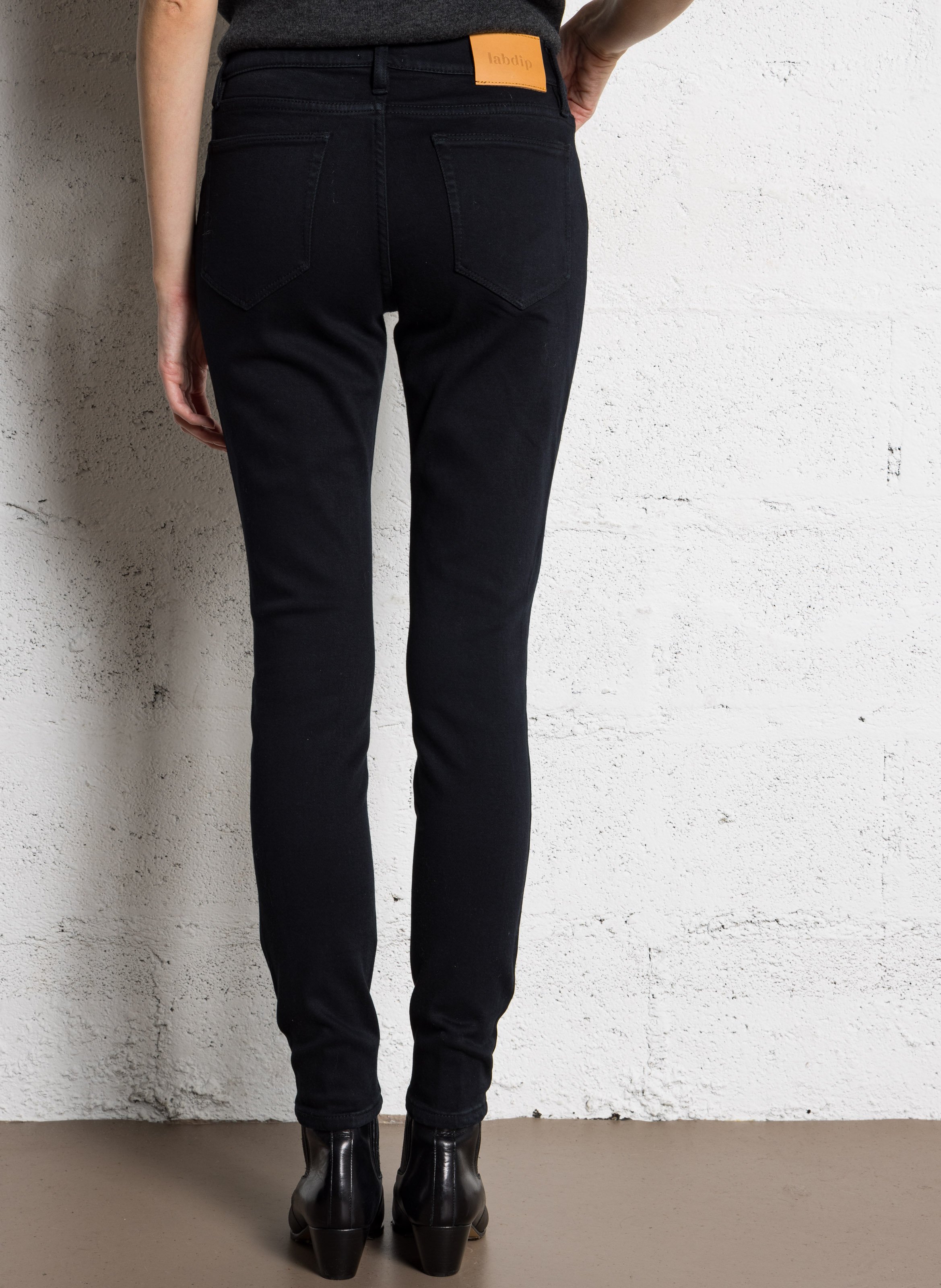 Jean slim en coton mélangé LAB DIP Bleu