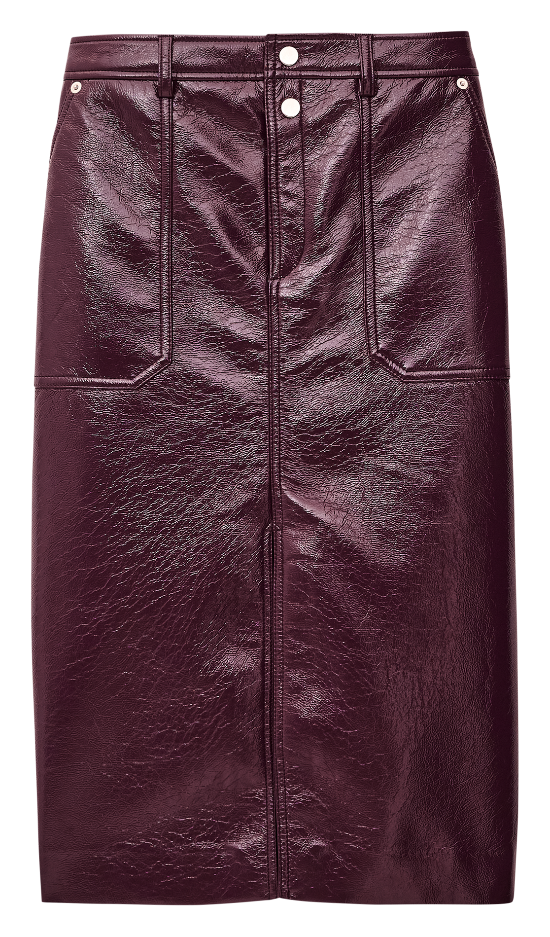 Faux leather midi skirt BA&amp;SH Plums