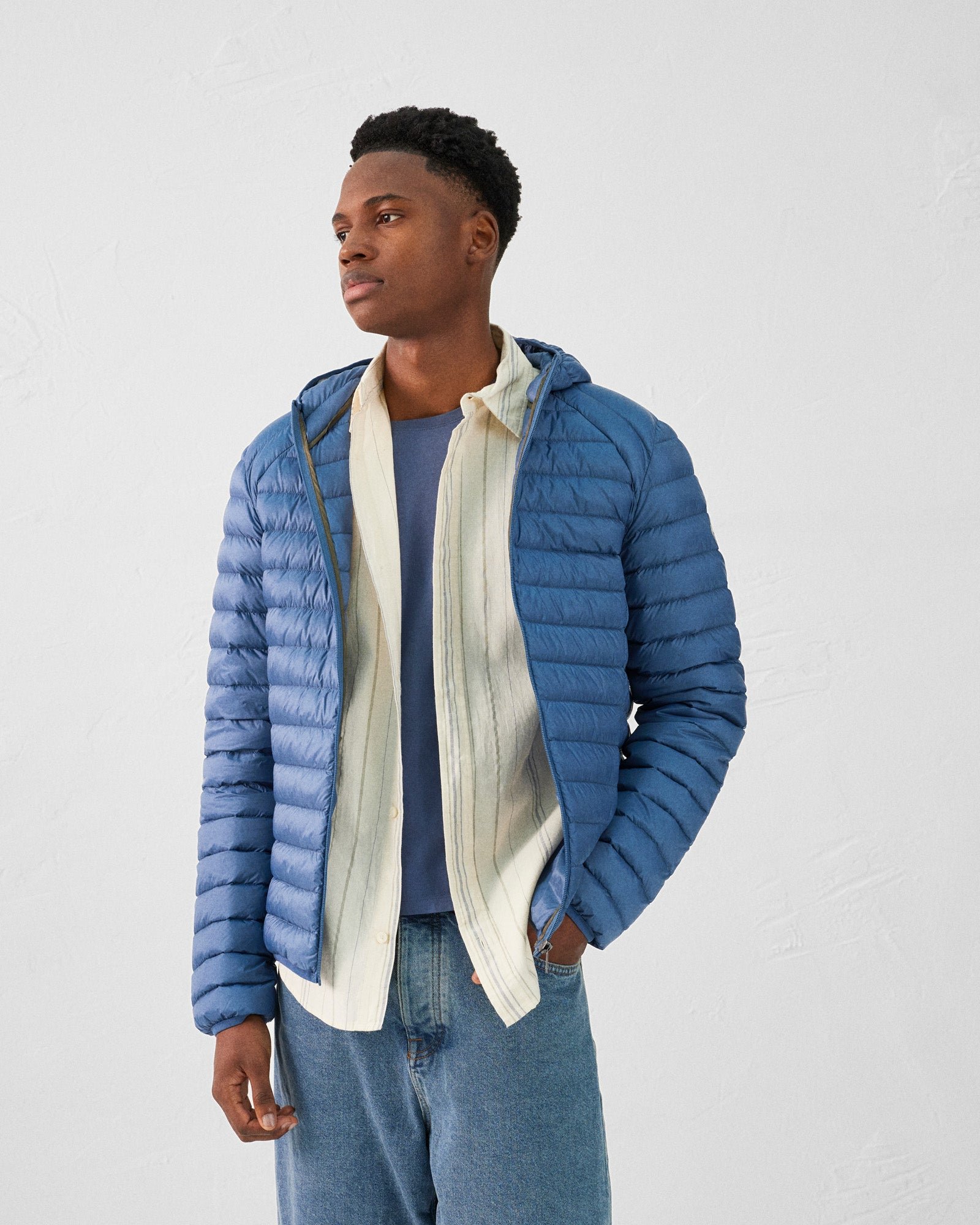 Lightweight hooded puffer jacket nico JOTT Blue