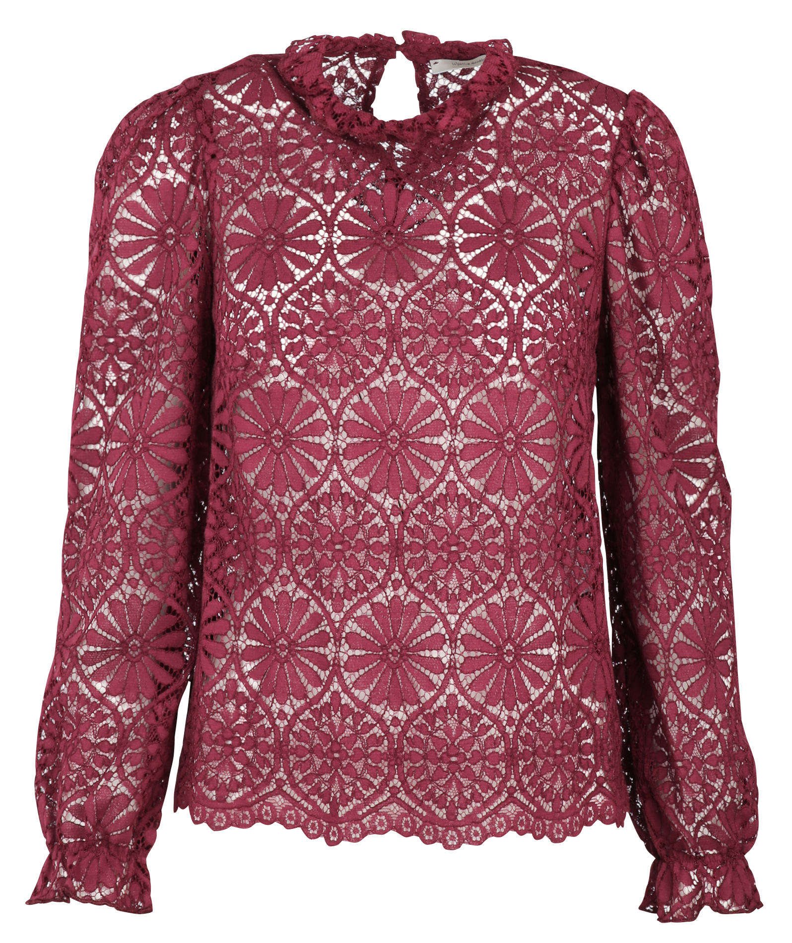 Bluse mit klassischem Spitzkragen LA FEE MARABOUTEE Braun