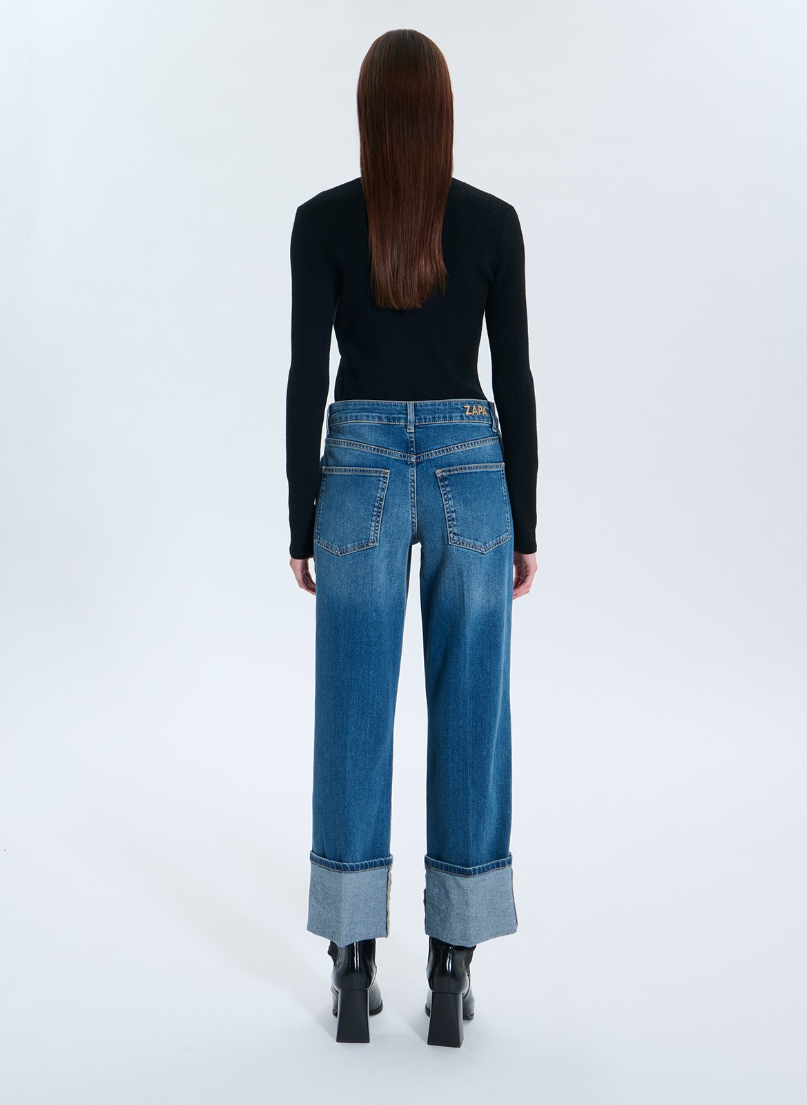 Jean droit en cootn mélangé ZAPA Bleu