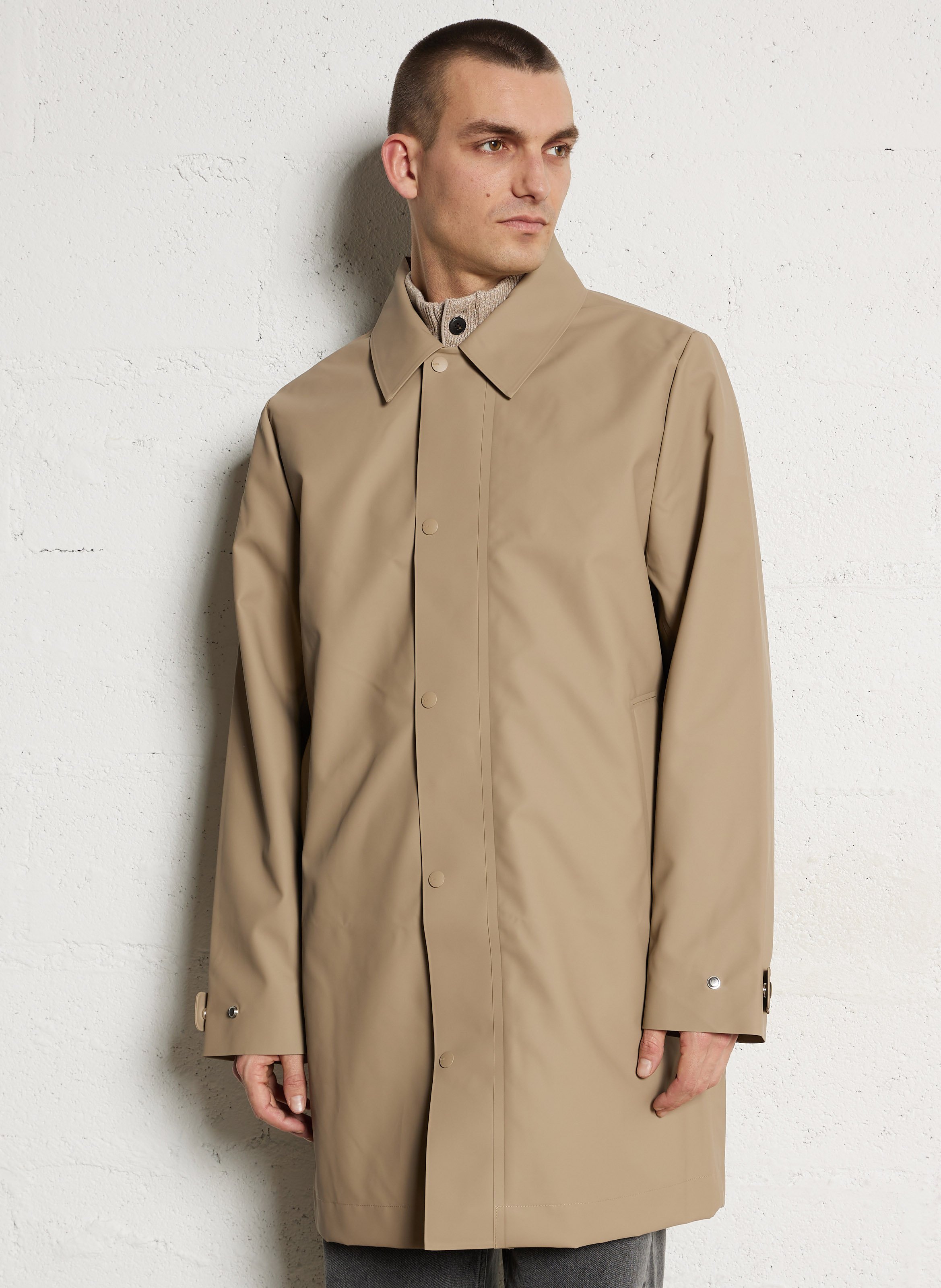Impremeable à col classique RAINS Beige