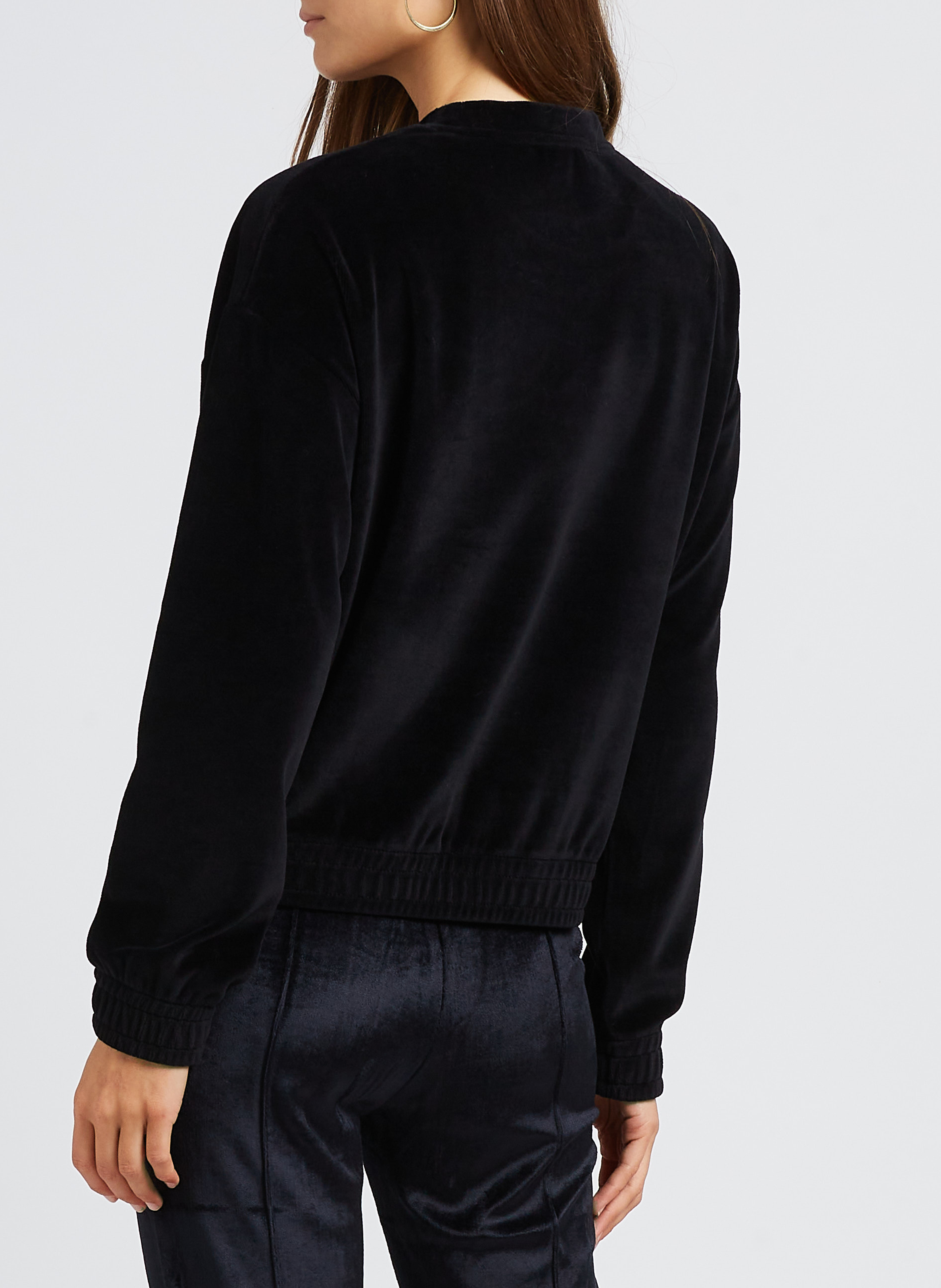 Round-neck cotton-blend sweatshirt SONIA RYKIEL Black